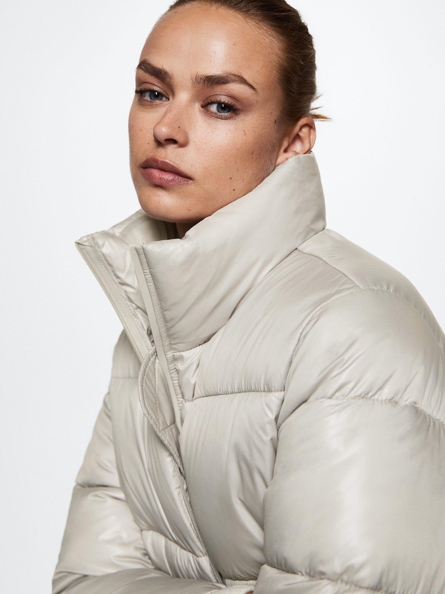 Product image 5 of 7, which shows Mango Tiramisu Quilted Jacket, Light Beige, XXS