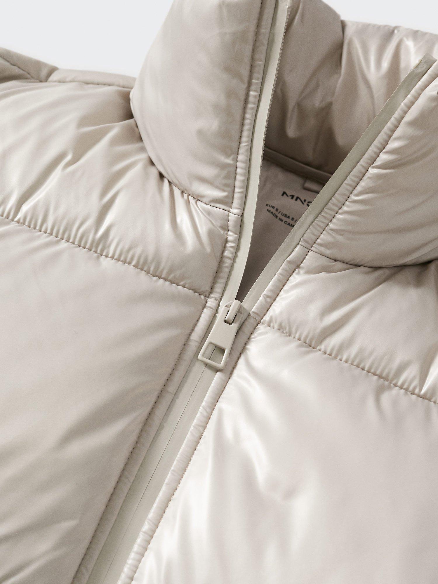 Product image 7 of 7, which shows Mango Tiramisu Quilted Jacket, Light Beige, XXS