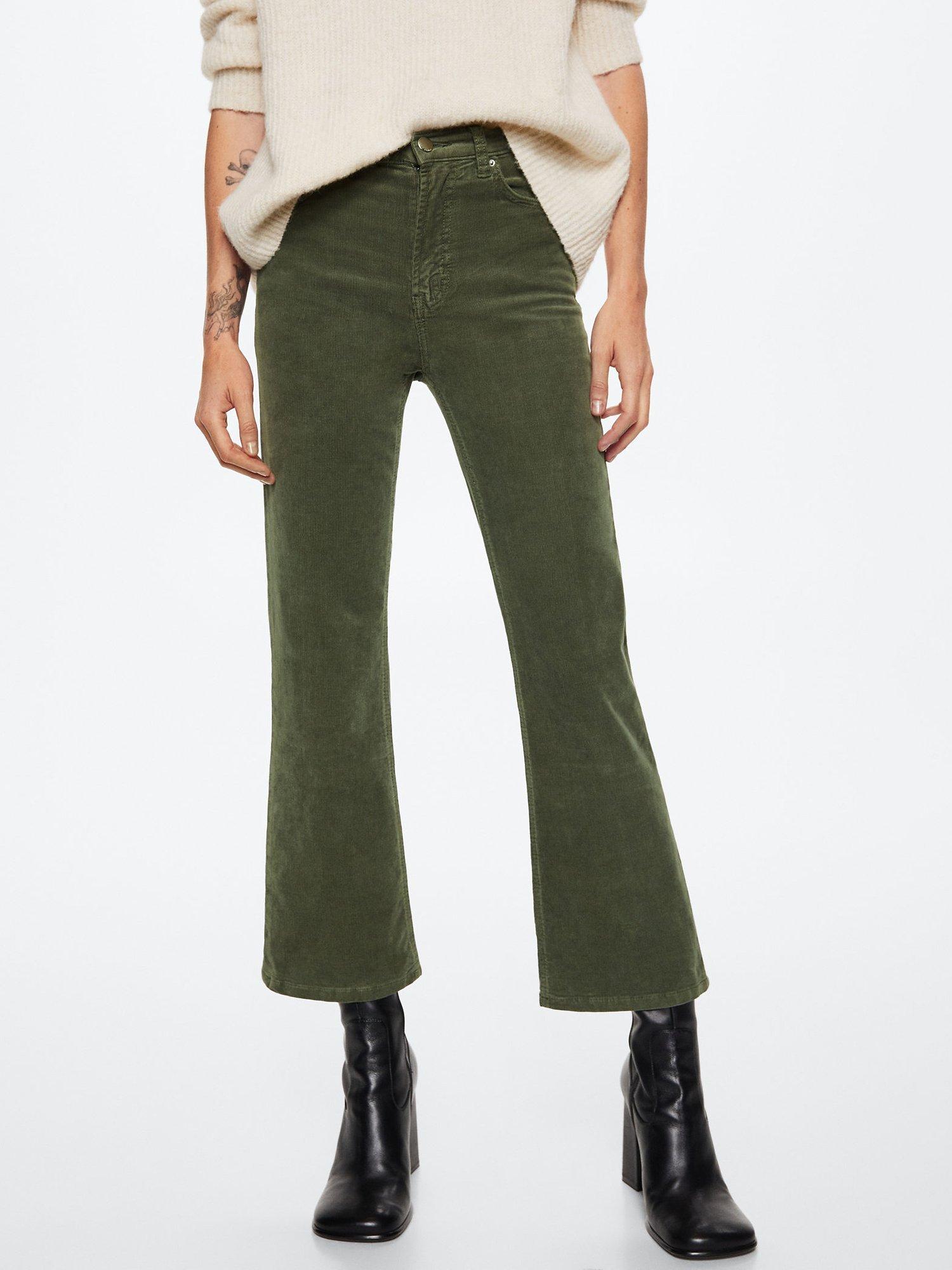 Mango Velvet Cropped Jeans