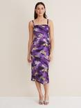 Phase Eight Adelita Abstract Print Midi Dress, Purple/Multi