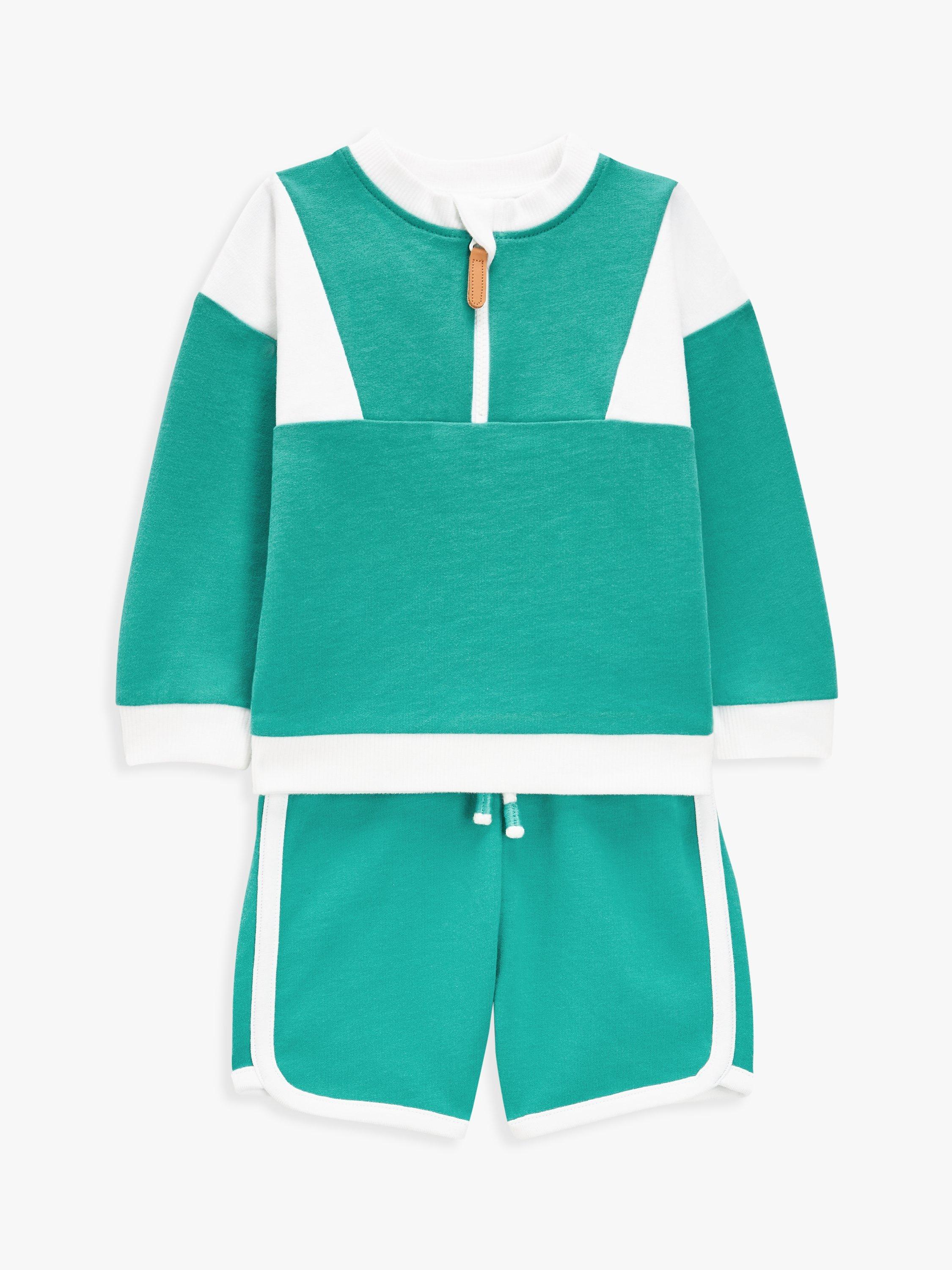 John Lewis Baby Sport Sweat Set, Green