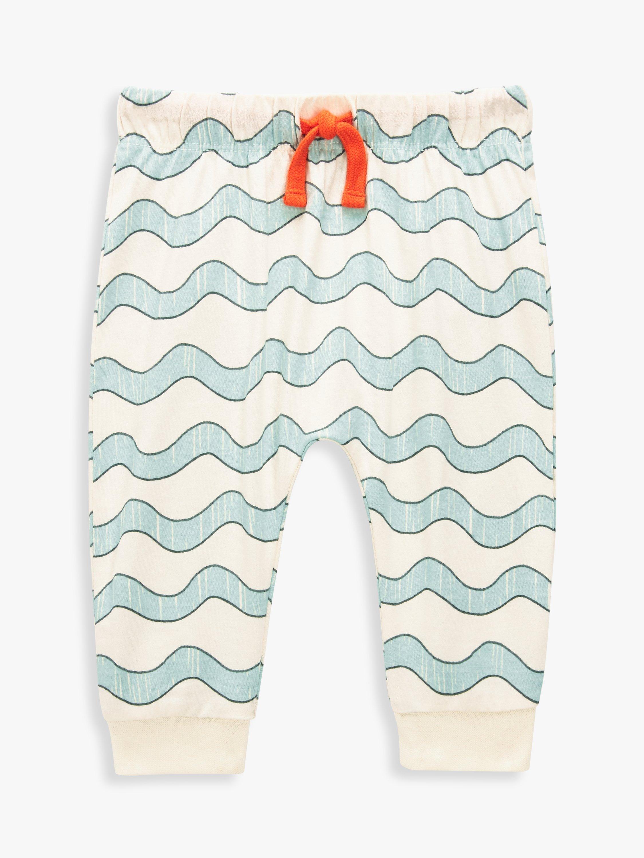 John Lewis ANYDAY Baby Waved Stripe Joggers, Multi