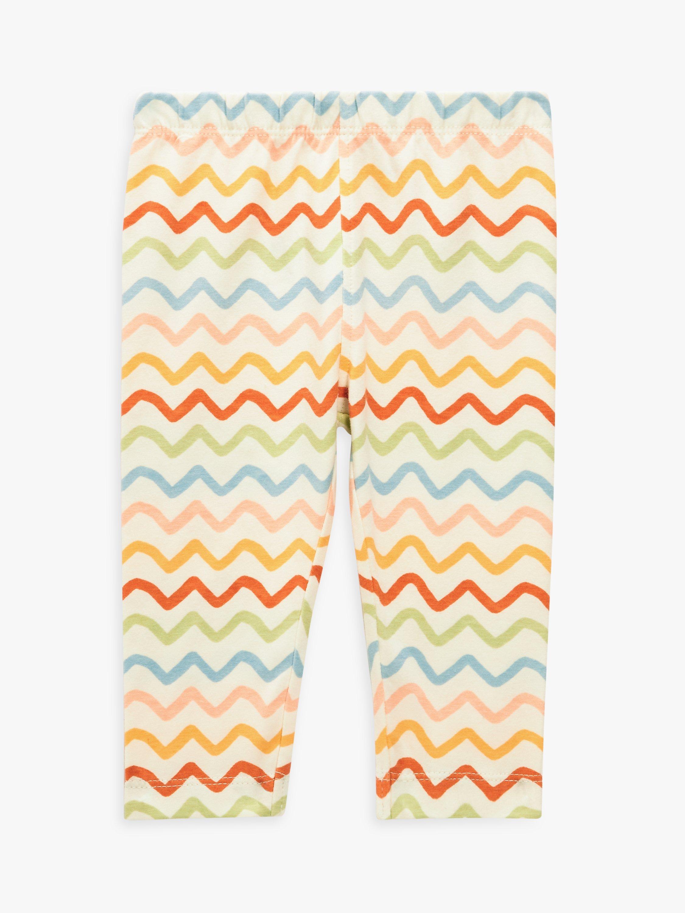 John Lewis ANYDAY Baby Zig Zag Leggings, Multi