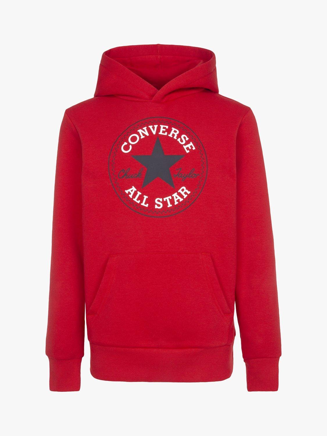 Converse Kids' Chuck Patch Logo Hoodie, Red
