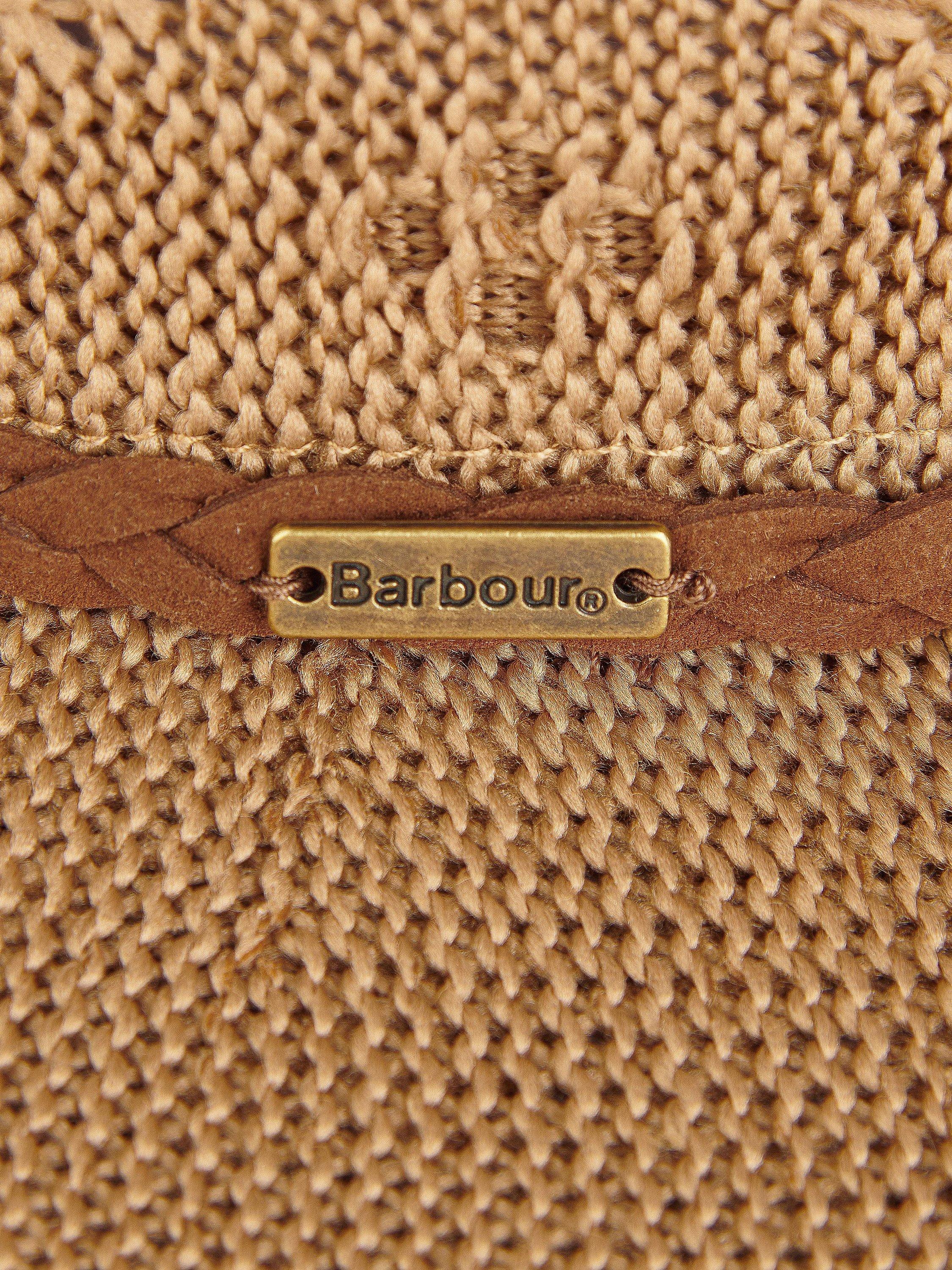 Product image 3 of 3, which shows Barbour Flowerdale Crochet Trilby Hat, Trench, S