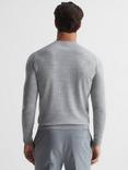 Reiss Wessex Knit Merino Wool Jumper, Soft Grey Mouli
