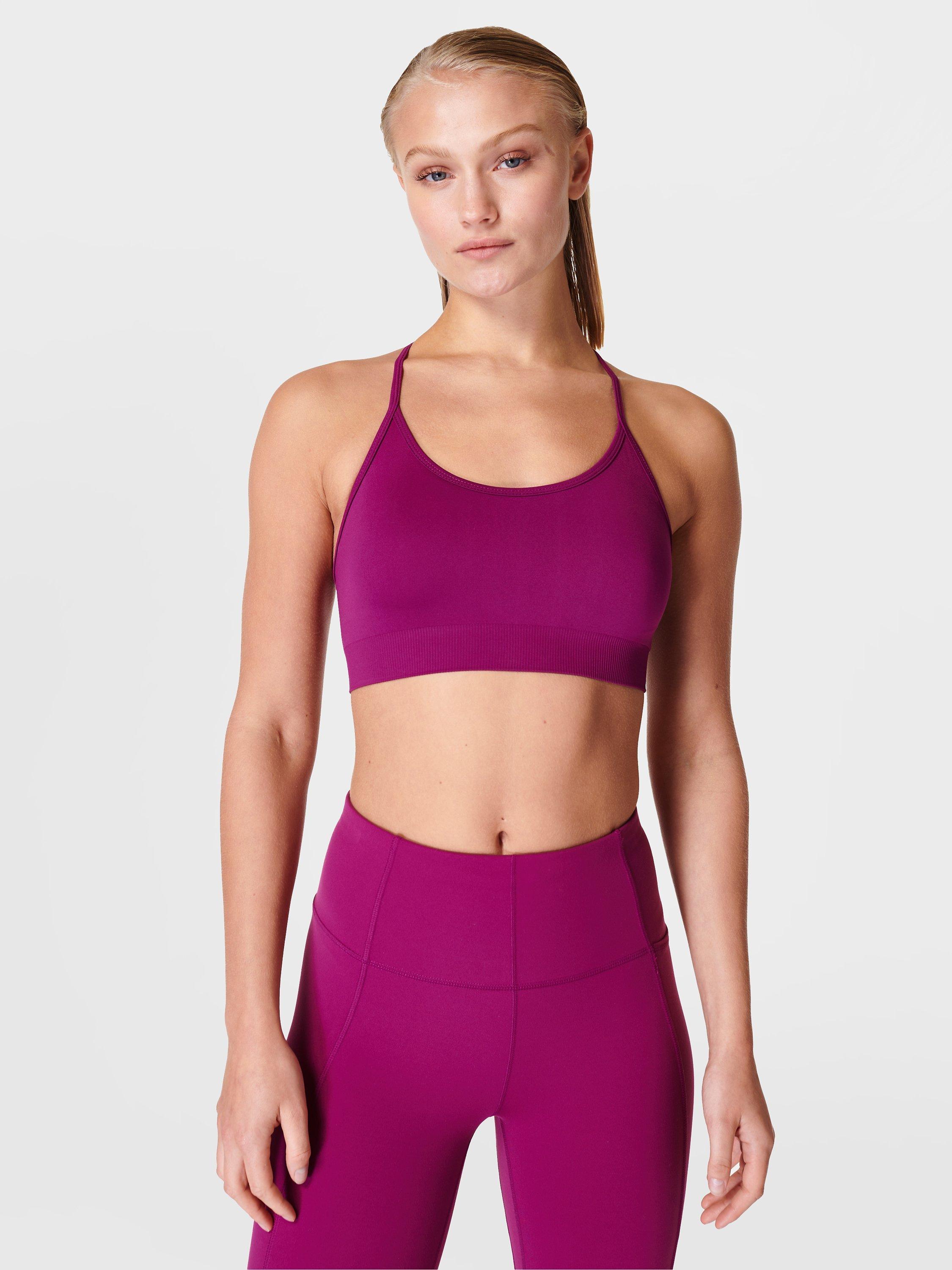 Sweaty Betty Tranquil Sports Bra, Amaranth Pink