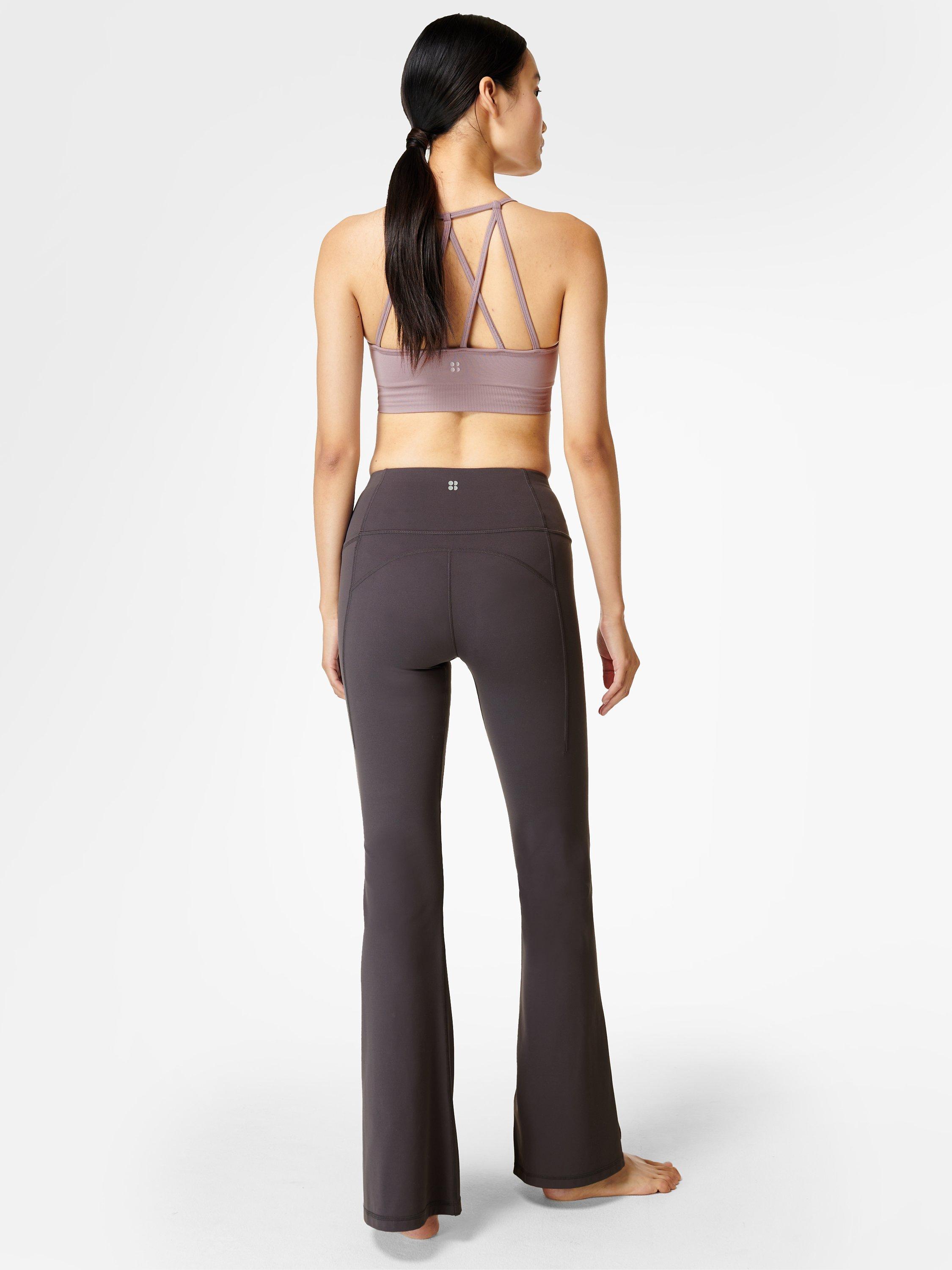 Sweaty Betty Super Soft 32 Flare Yoga Trousers Urban Grey