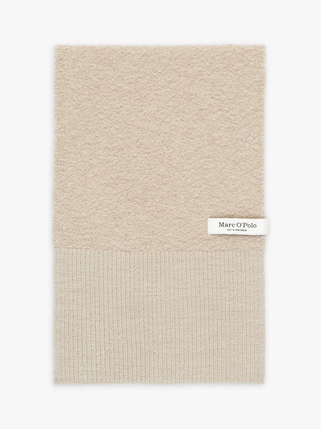 Marc O'Polo Boucle Knitted Wool Scarf, Frosty Sand Melange, One Size