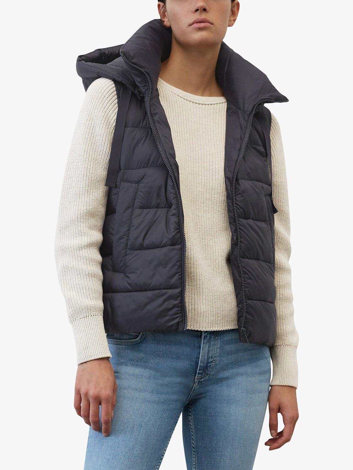 Marc O'Polo No Down Hooded Gilet, Blue