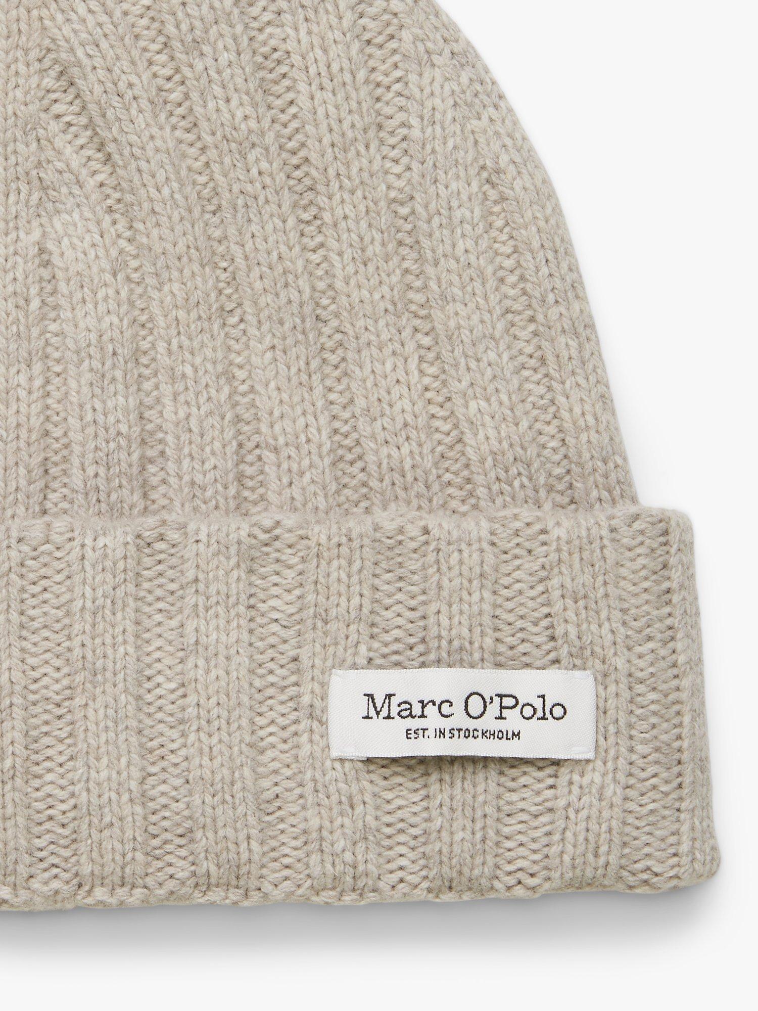 Product image 2 of 2, which shows Marc O'Polo Fold-Up Wool Beanie, Winter Sand Melange, One Size