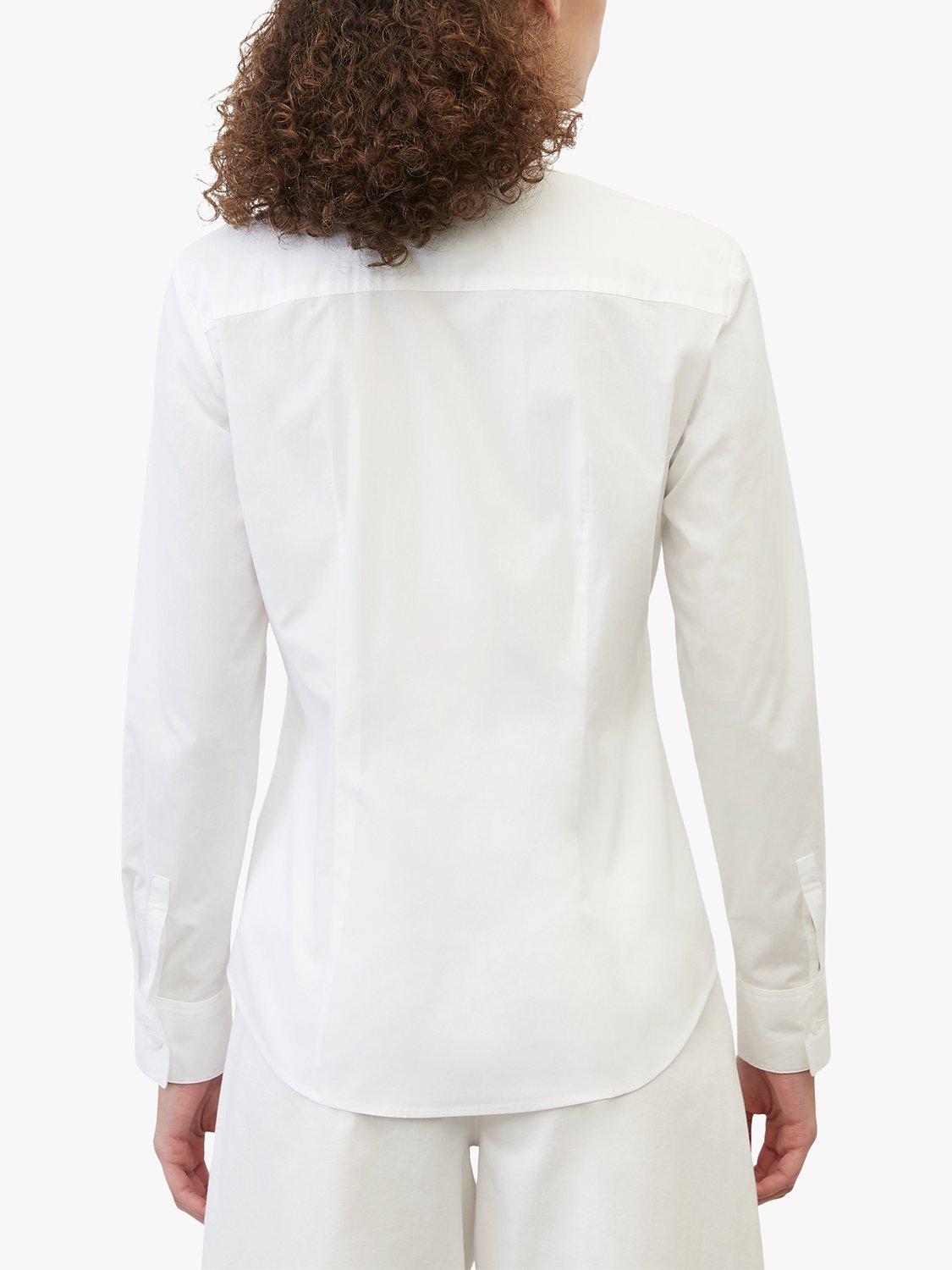 Marc O'Polo Cotton Logo Stitch Slim Fit Shirt, White, 6
