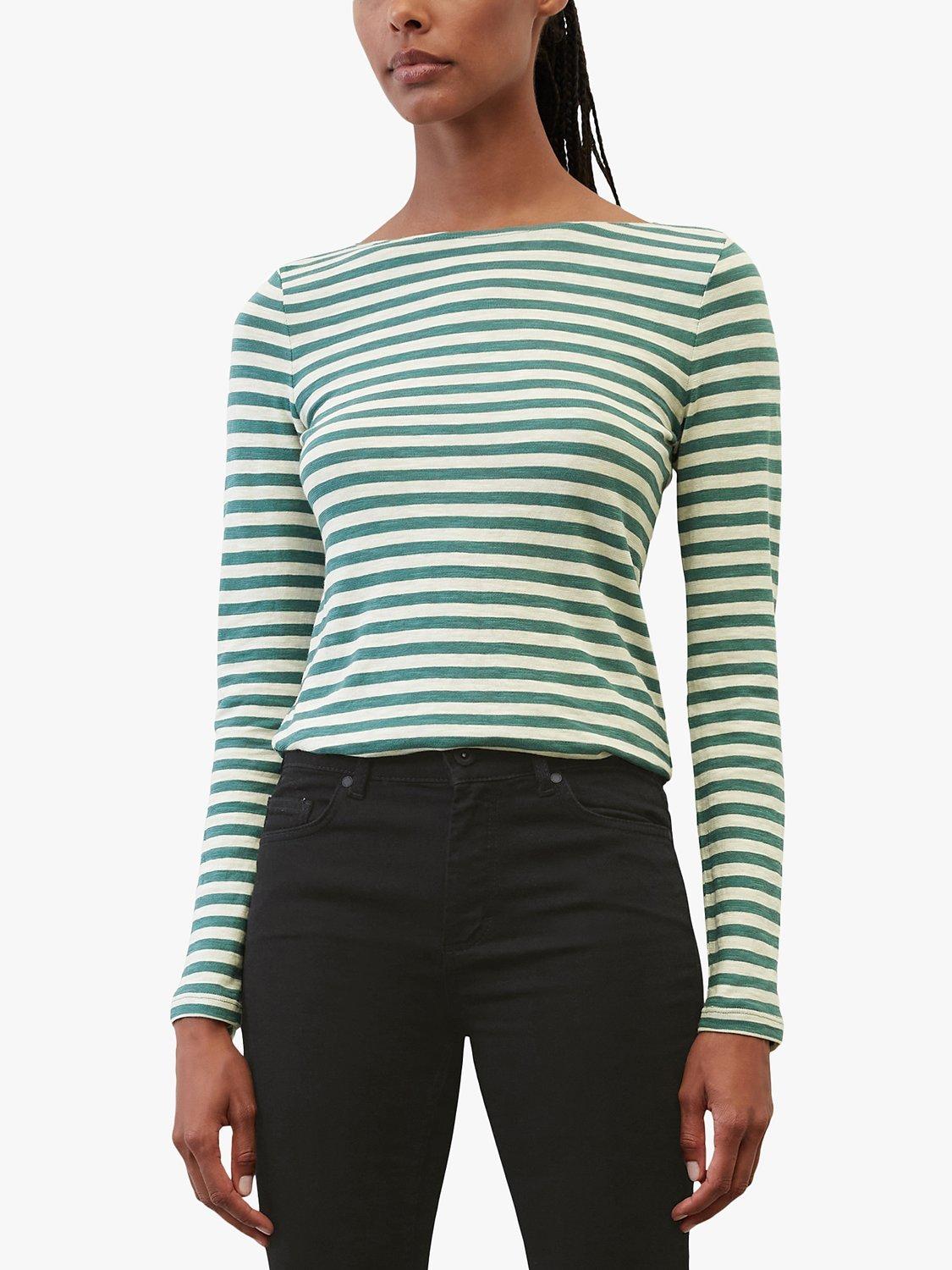Marc O'Polo Striped Long Sleeve Cotton T-Shirt, Multi