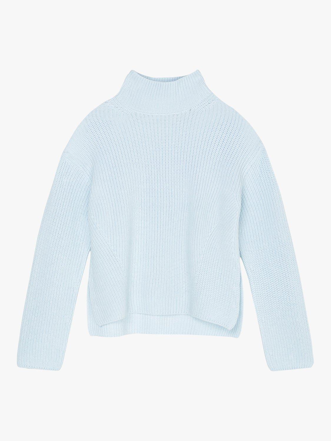 Marc O'Polo Cotton Mock Neck Jumper, Blue