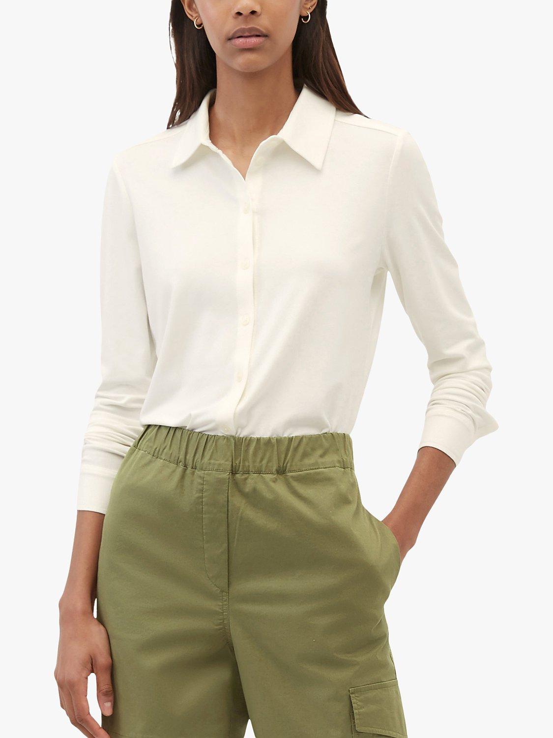 Product image 1 of 5, which shows Marc O'Polo Long Sleeve Jersey Shirt, White, XXS