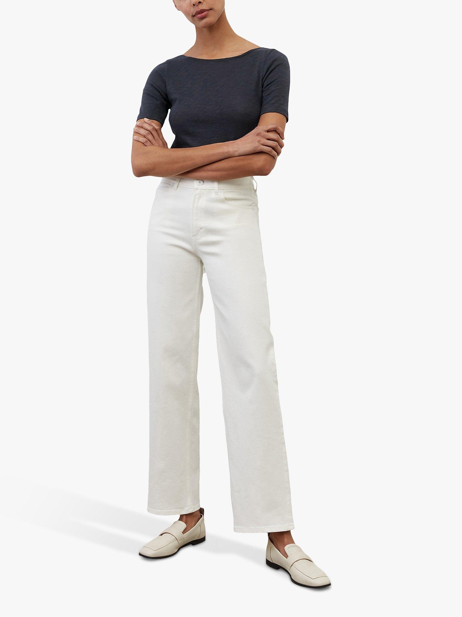 Product image 3 of 5, which shows Marc O'Polo Boat Neck Short Sleeve Cotton T-Shirt, Blue, XXS