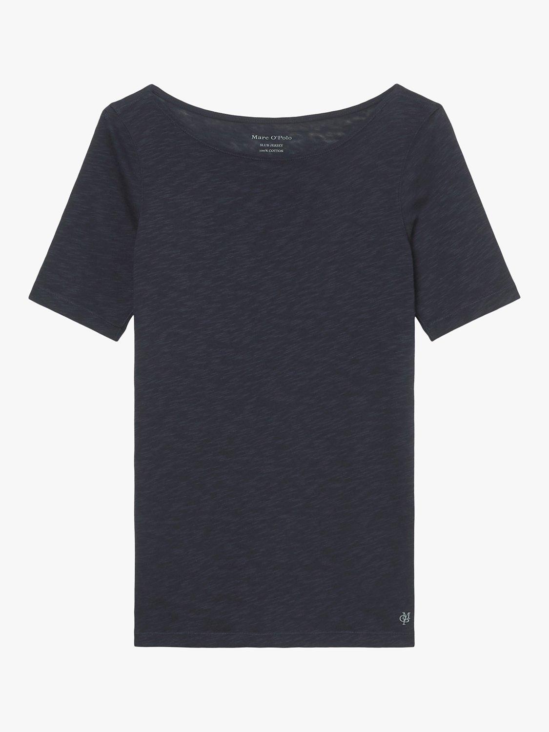 Product image 5 of 5, which shows Marc O'Polo Boat Neck Short Sleeve Cotton T-Shirt, Blue, XXS