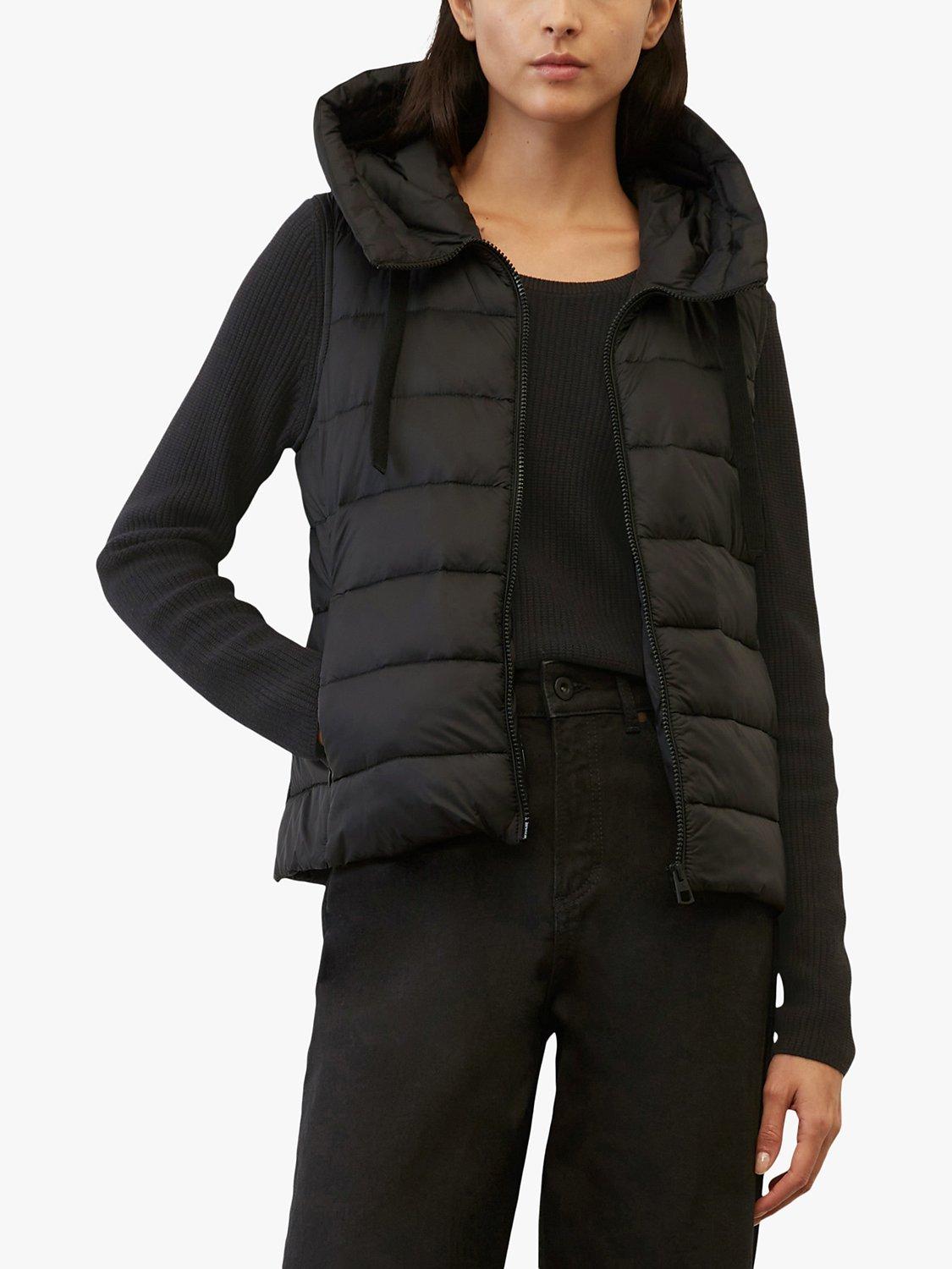 Marc O'Polo No Down Hooded Gilet, Black