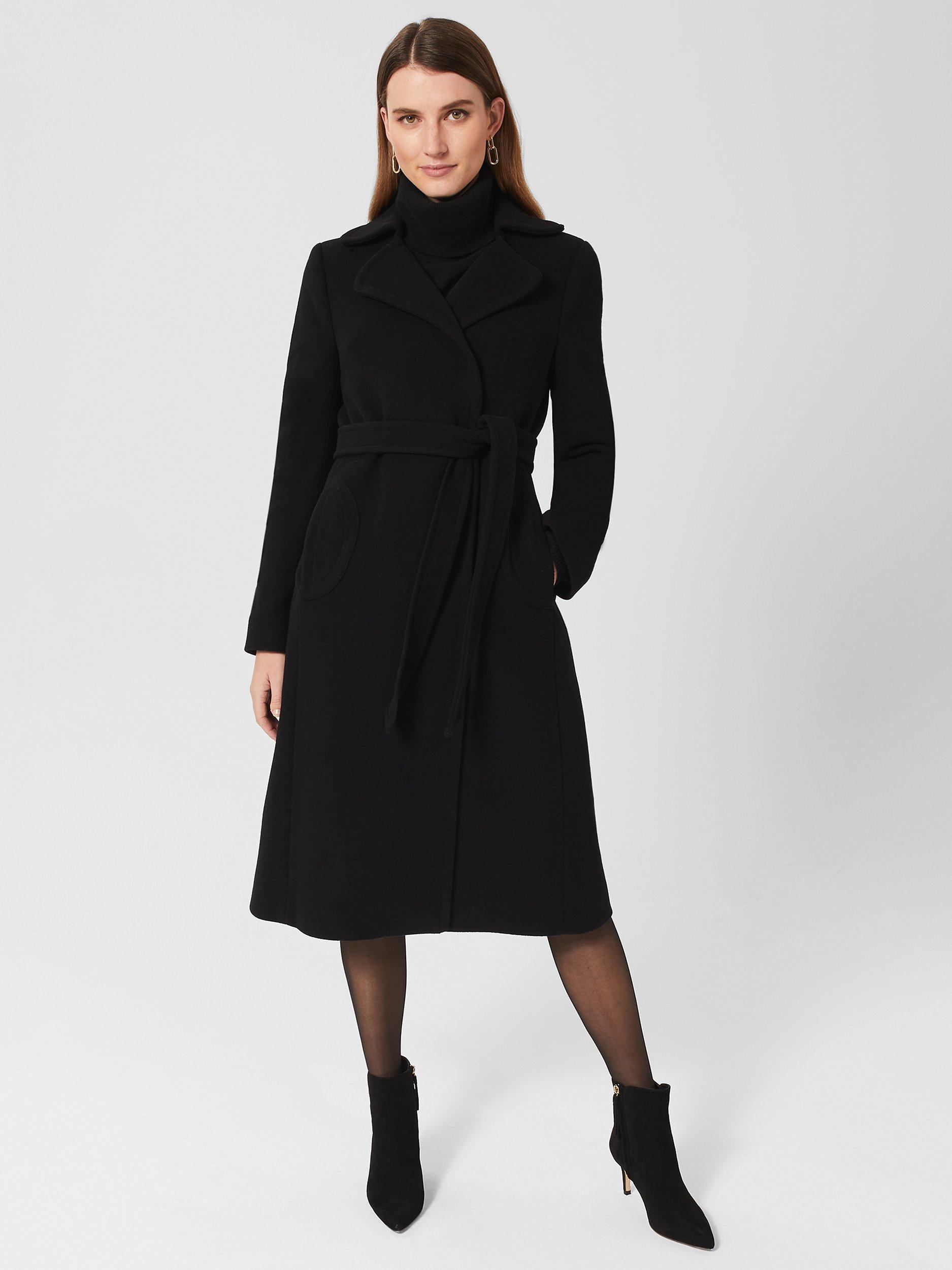 Hobbs Carissa Cashmere Blend Coat, Black