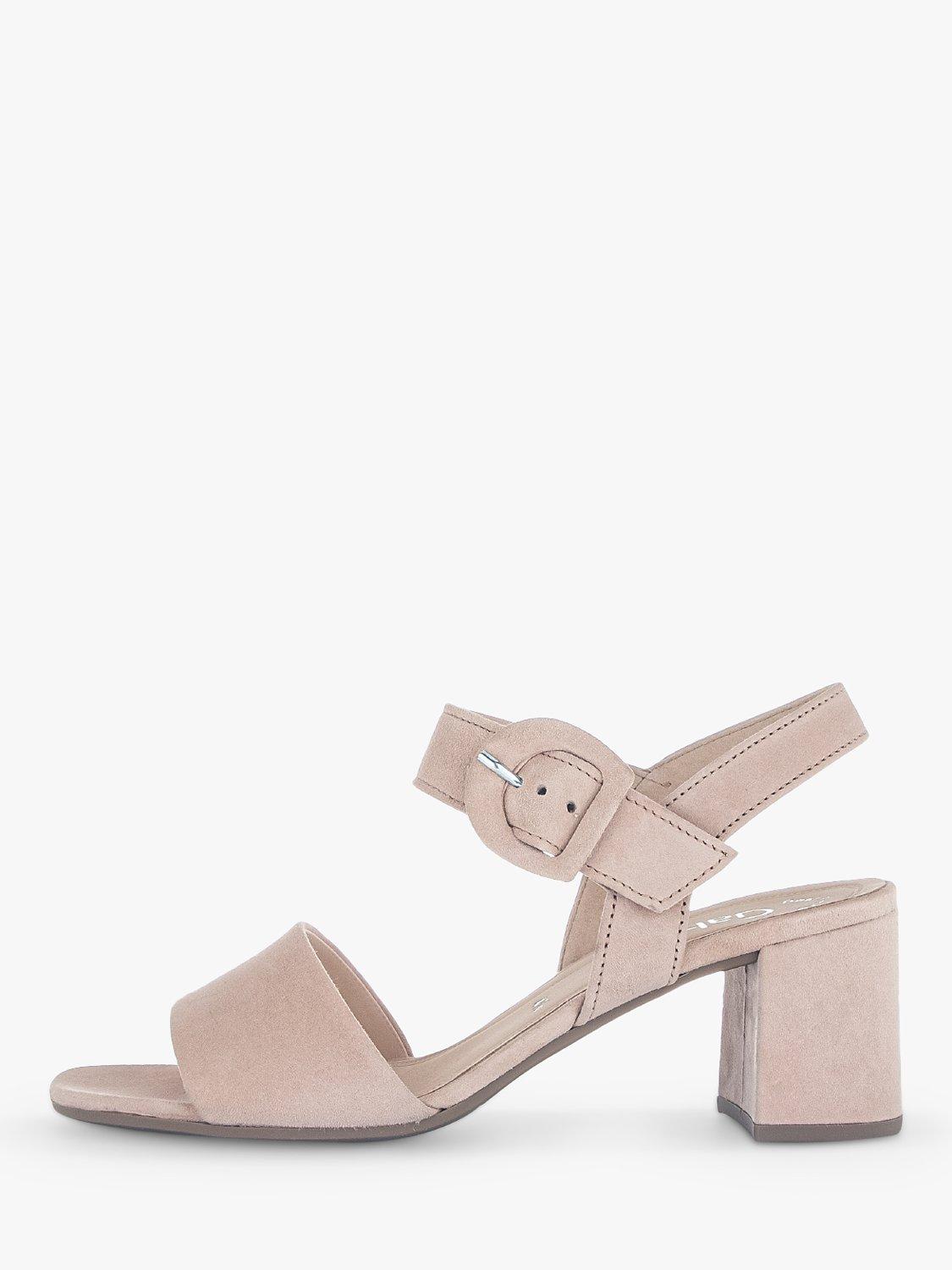 Gabor Kooky Leather Block Heeled Sandals, Rouge