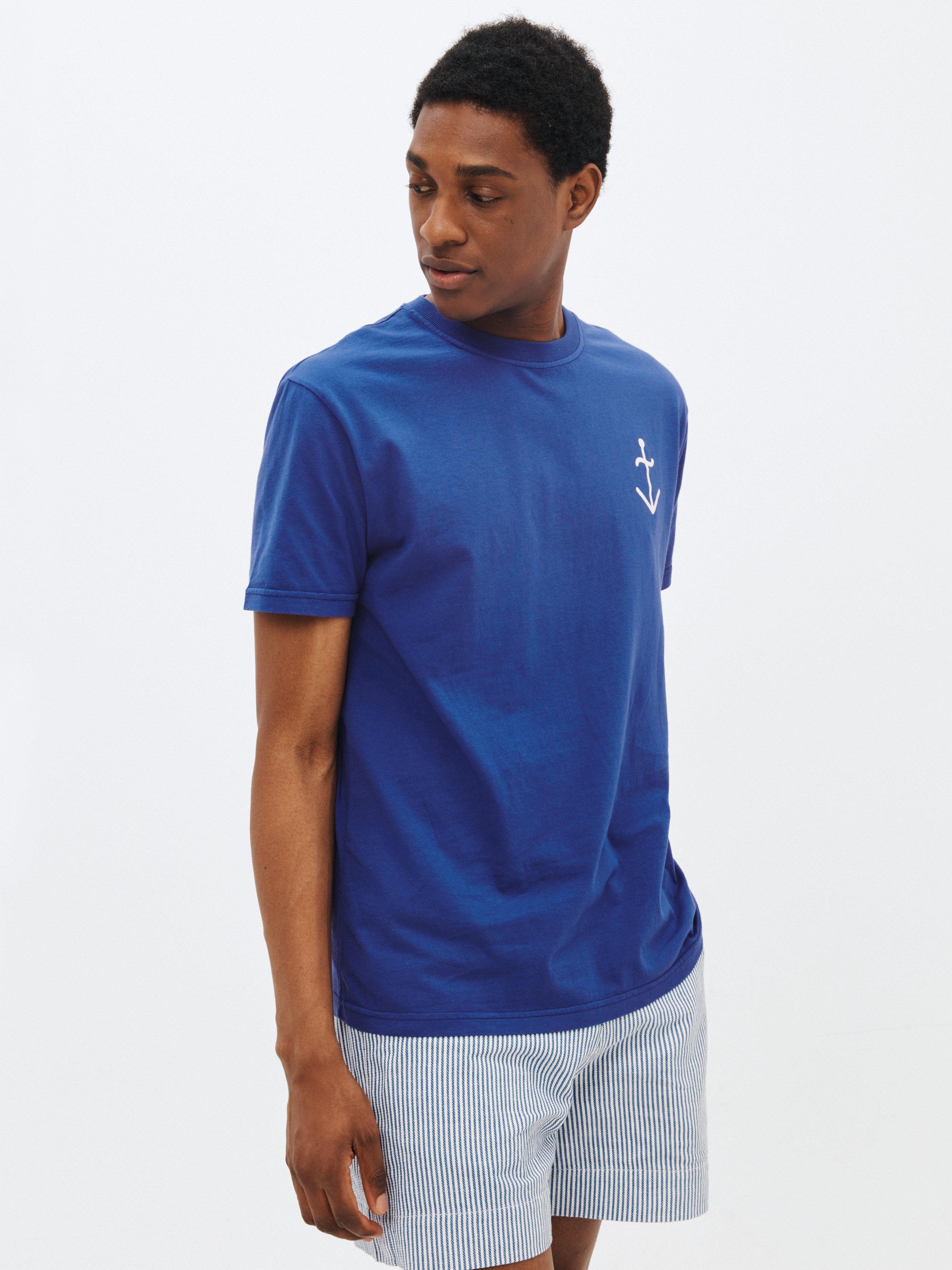 La Paz Dantas Anchor T-Shirt, Blue / Ecru Logo
