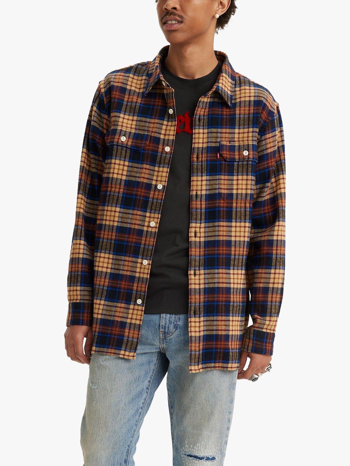 Levi's Jackson Worker Long Sleeve Shirt, Plaid Meteorite