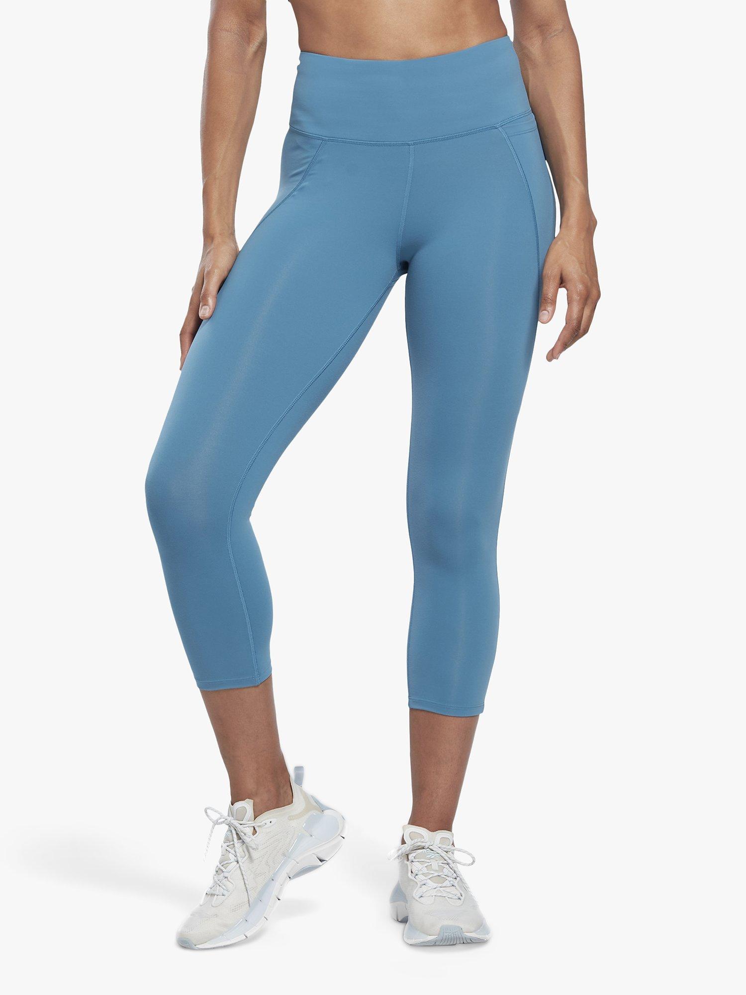 Reebok Lux 3/4 Gym Leggings, Steely Blue, M