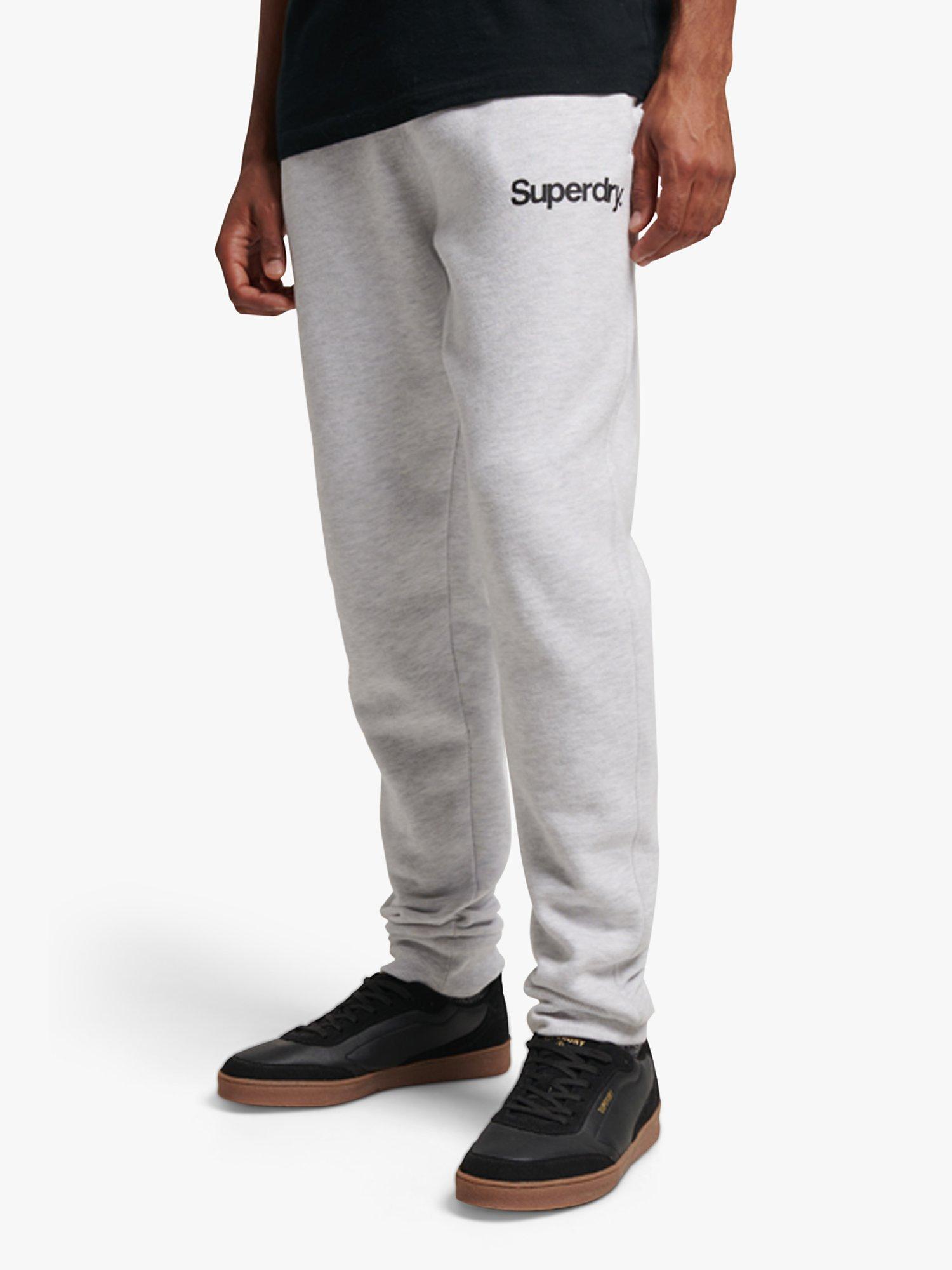 Superdry Core Logo Graphic Cuff Joggers, Ice Marl