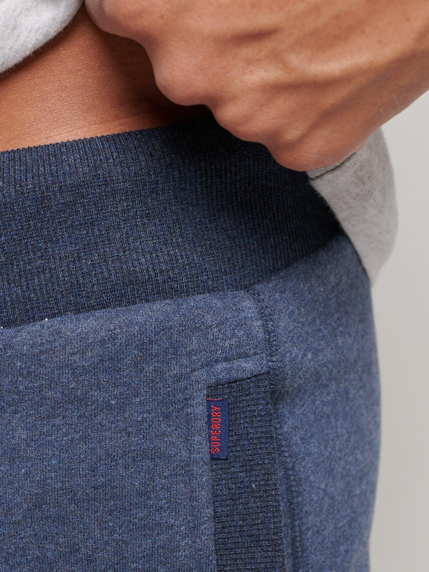 Product image 5 of 5, which shows Superdry Organic Cotton Vintage Logo Embroidered Joggers, Vintage Navy Marl, M