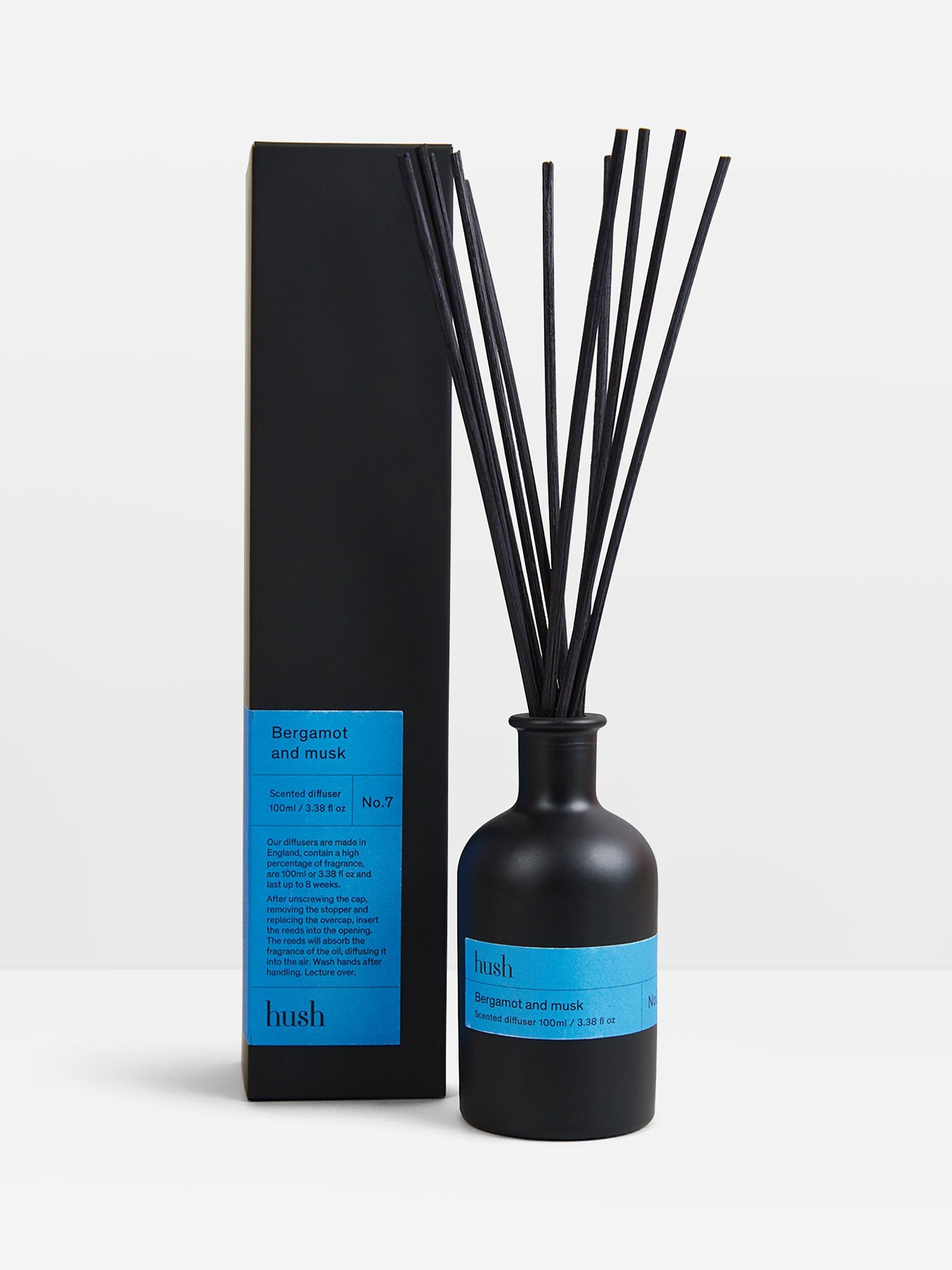 HUSH Bergamot & Musk Scented Diffuser, 100ml