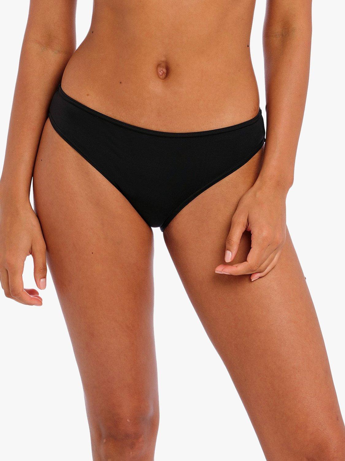 Product image 1 of 4, which shows Freya Jewel Cove Plain Bikini Bottoms, Black, S
