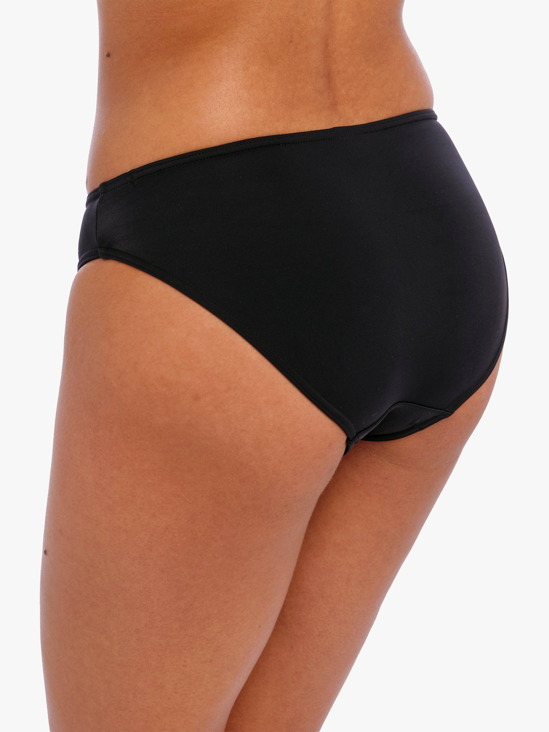 Product image 3 of 4, which shows Freya Jewel Cove Plain Bikini Bottoms, Black, S