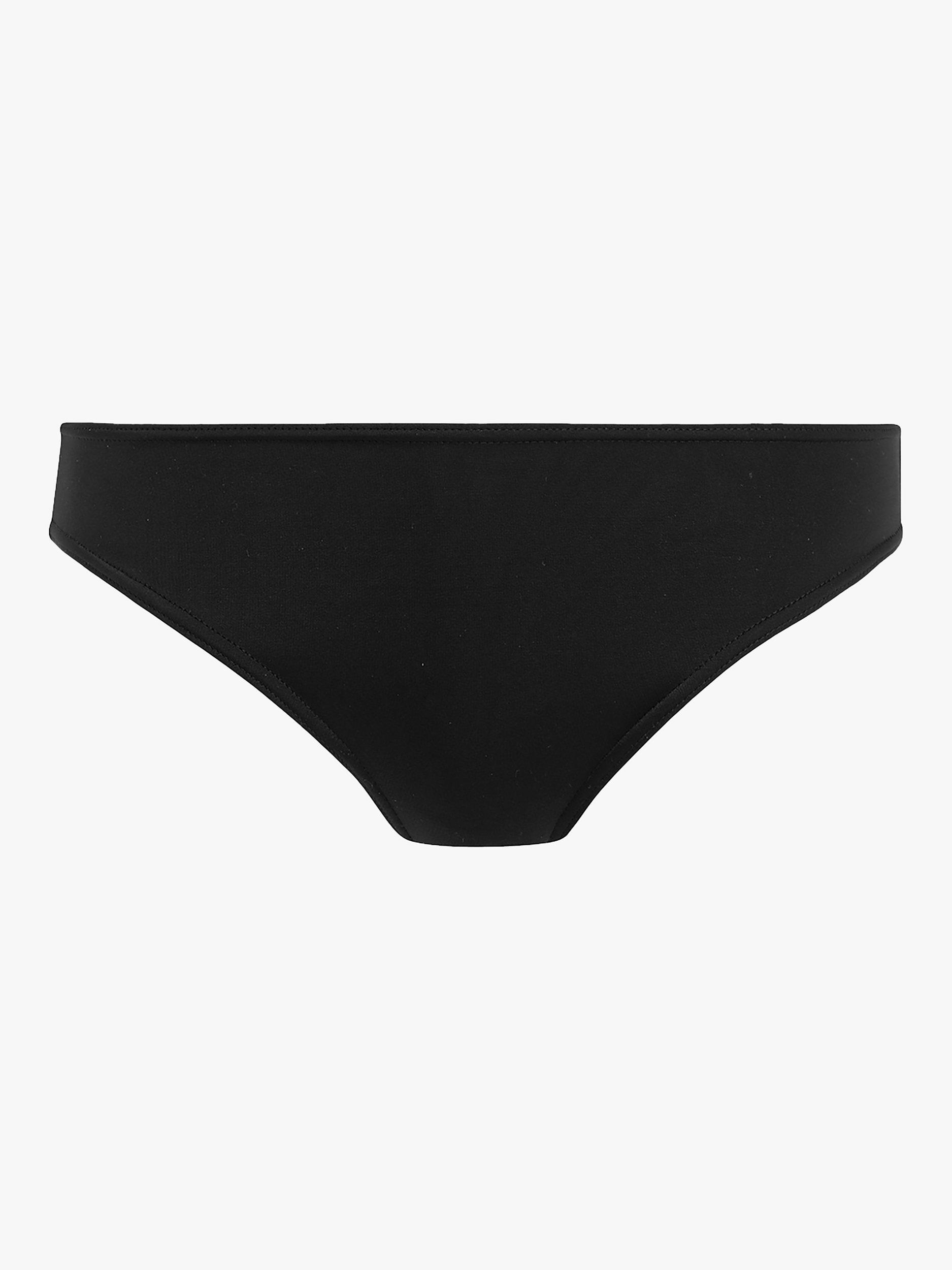 Product image 4 of 4, which shows Freya Jewel Cove Plain Bikini Bottoms, Black, S