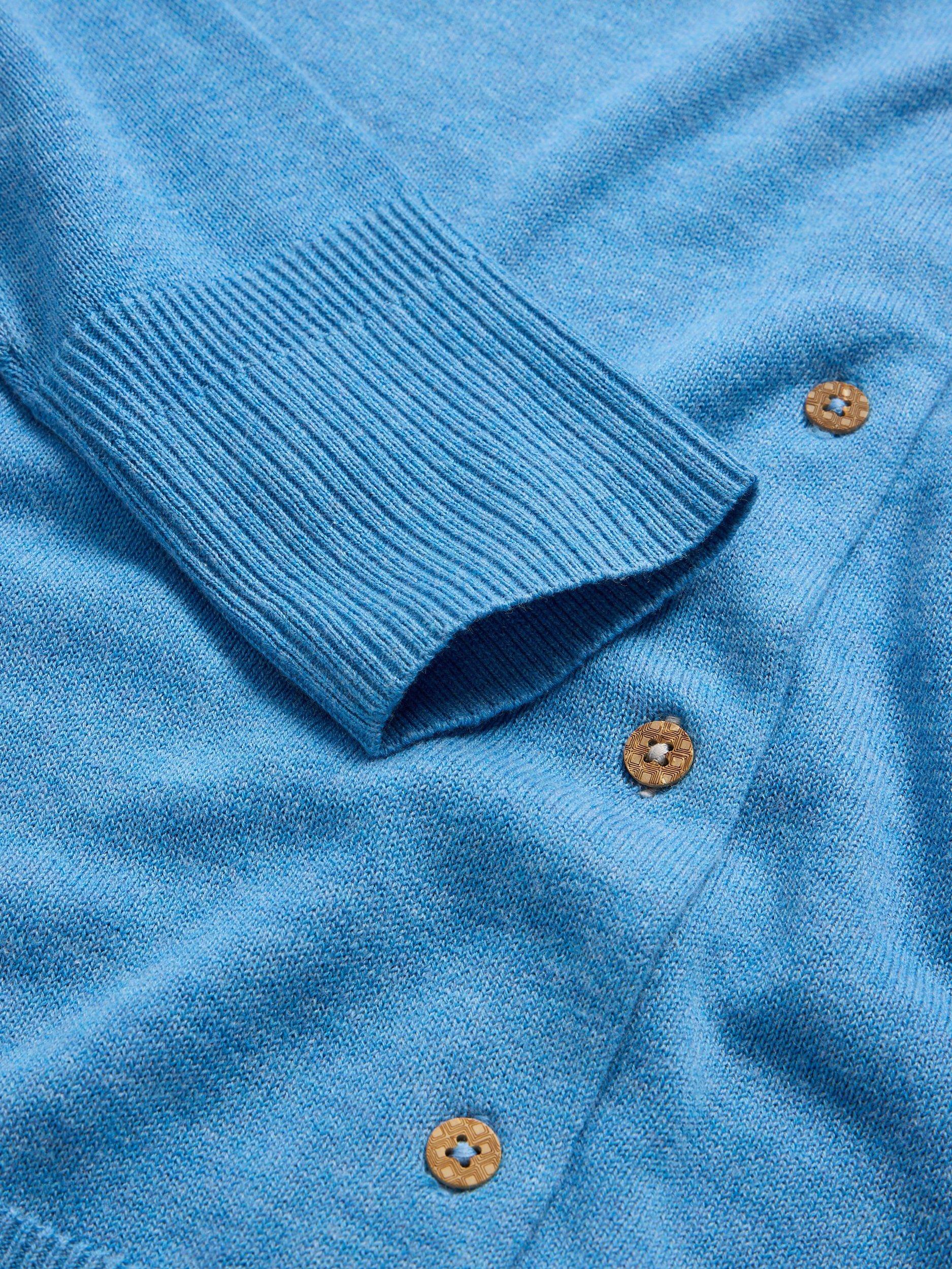 Product image 6 of 7, which shows White Stuff Dehlia Lulul Organic Cotton Cardigan, Blue, 6