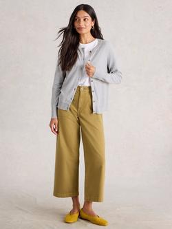 White Stuff Lulu Organic Cotton Cardigan, Grey Marl