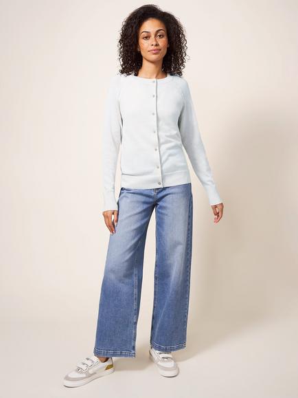 White Stuff Lulu Organic Cotton Cardigan, Natural White