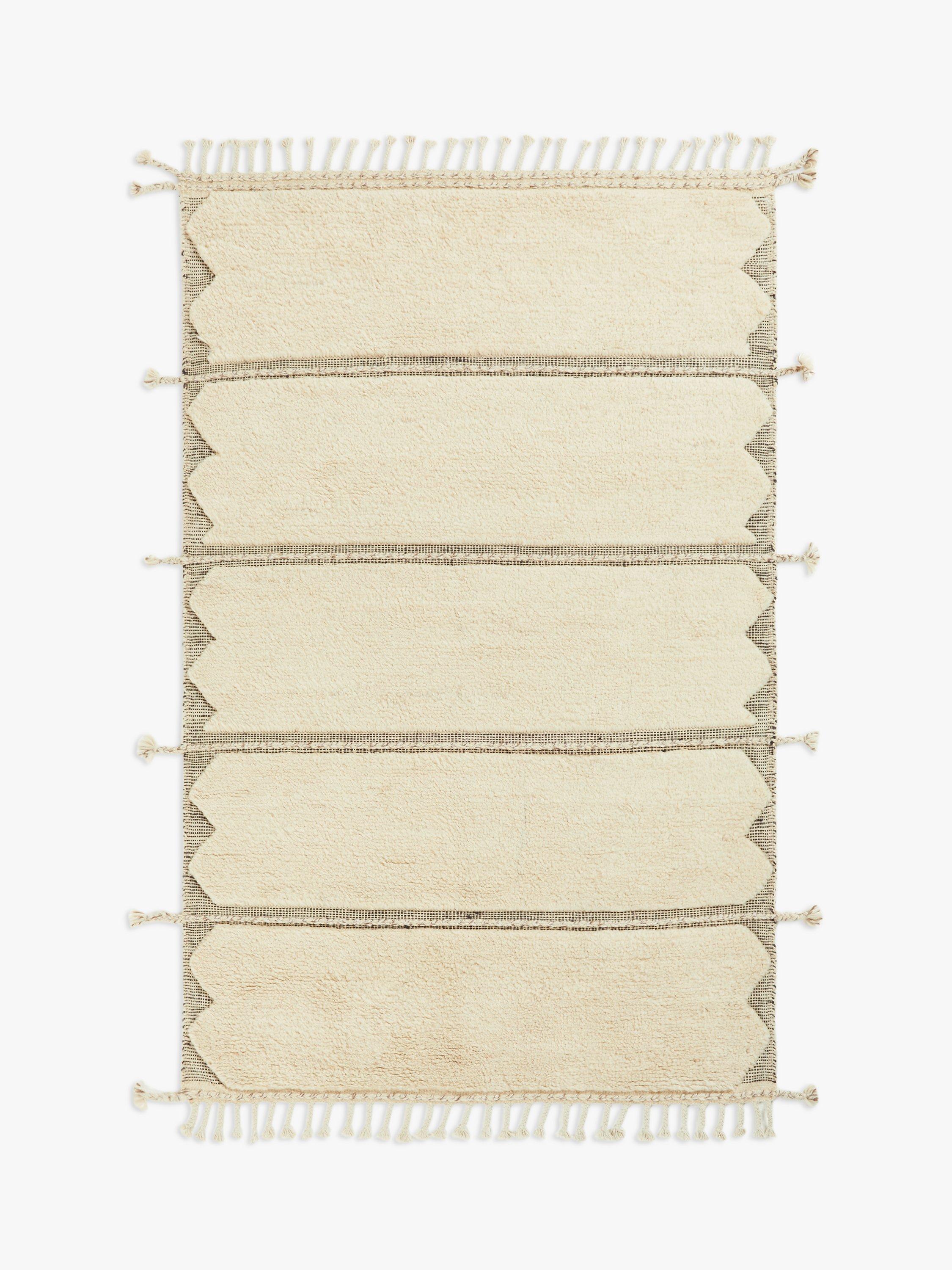 Gooch Luxury Hand Knotted Fas Berber Rug, Neutral, L180 x W120 cm