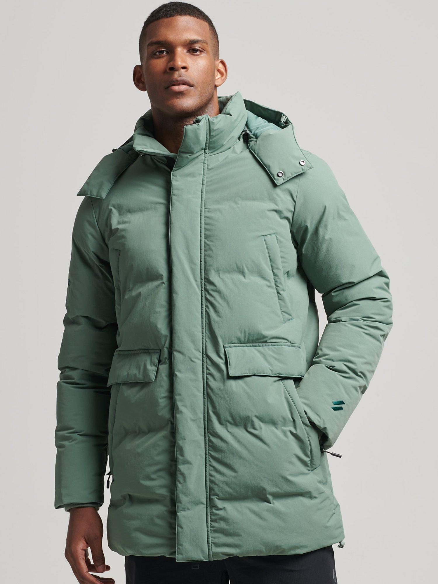 Superdry Boxy Puffer Coat, Laurel Khaki