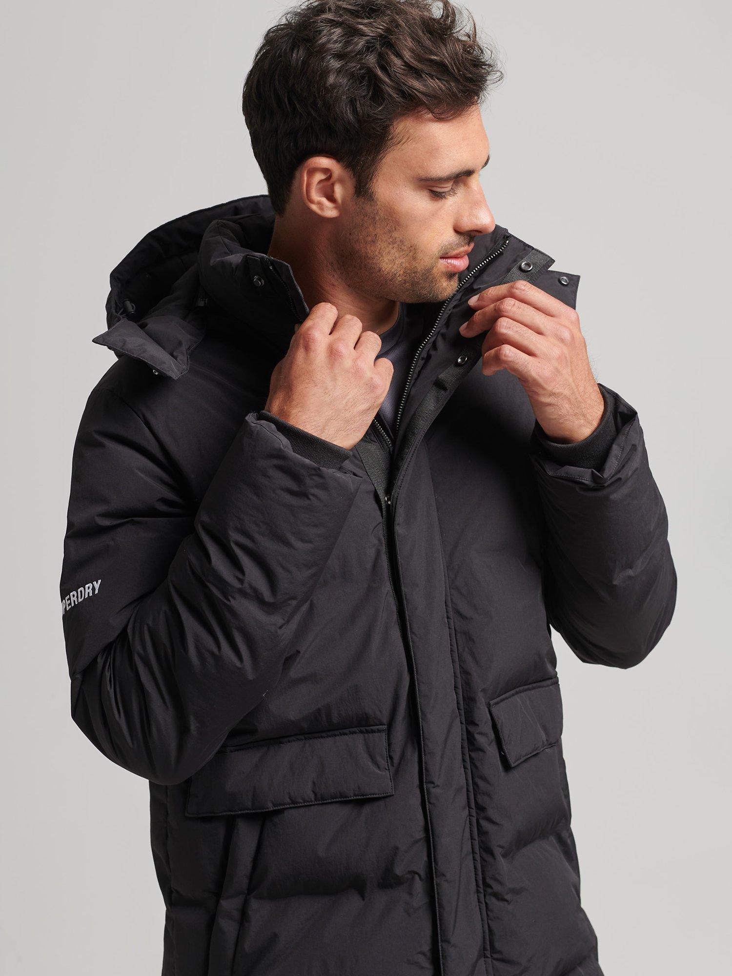 Superdry Boxy Puffer Coat, Black