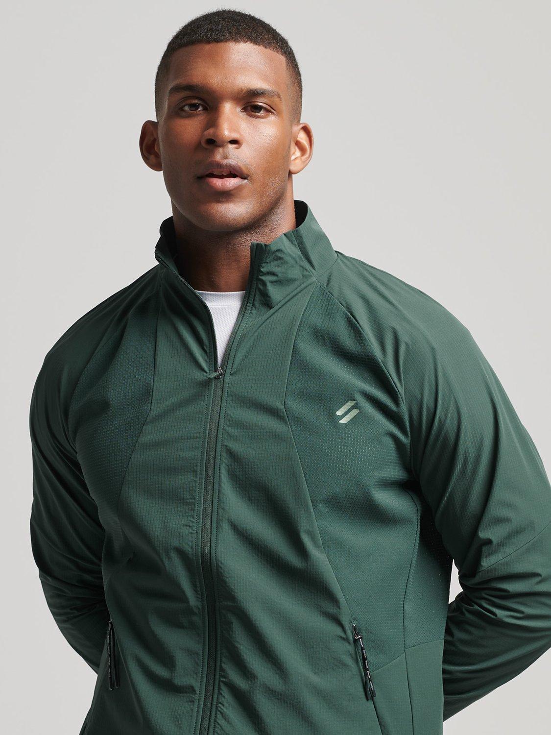 Superdry Stretch Woven Track Jacket, Eagle Green
