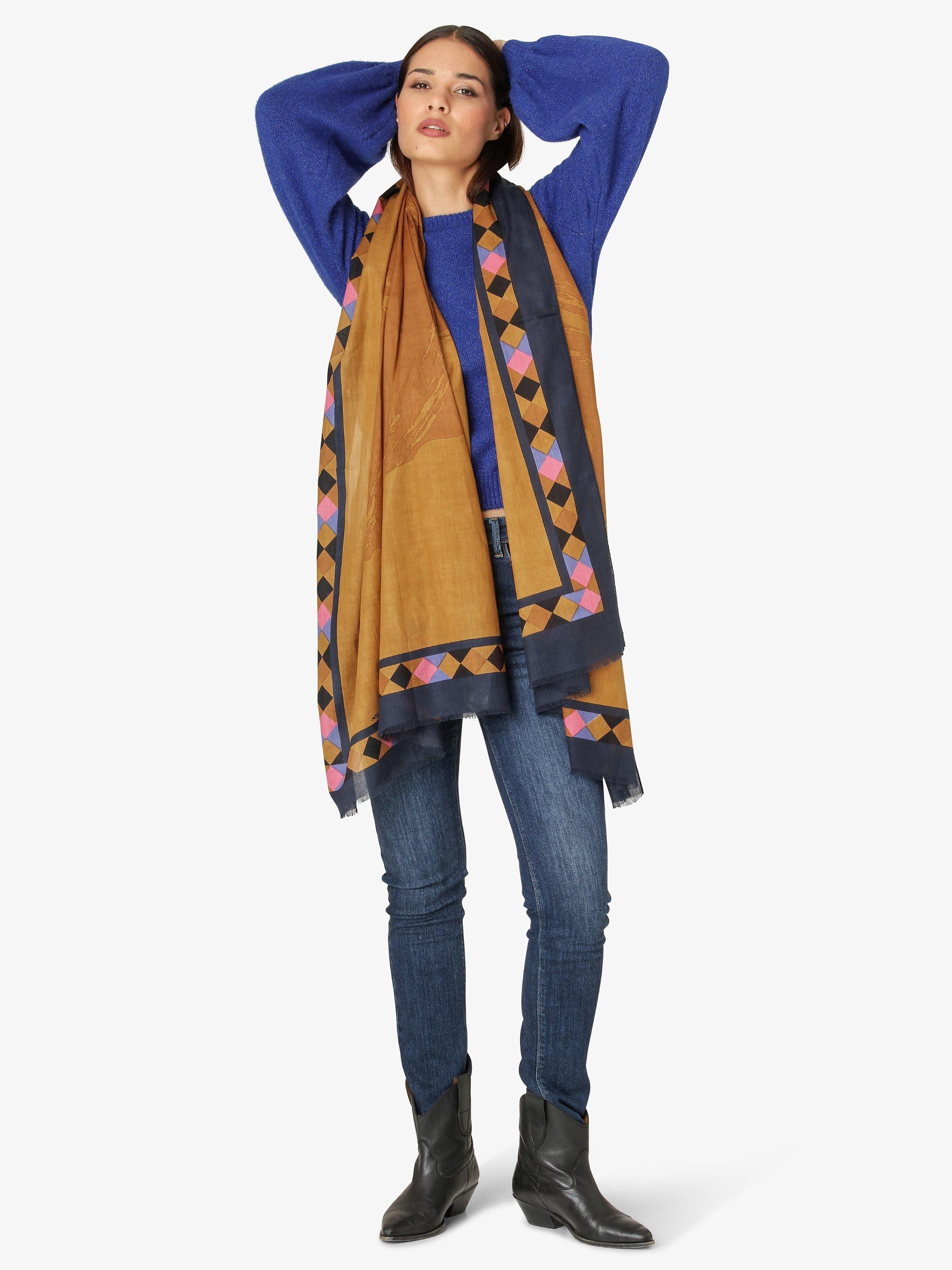 Unmade Copenhagen Musen Scarf , Print Yellow/Brown, One Size