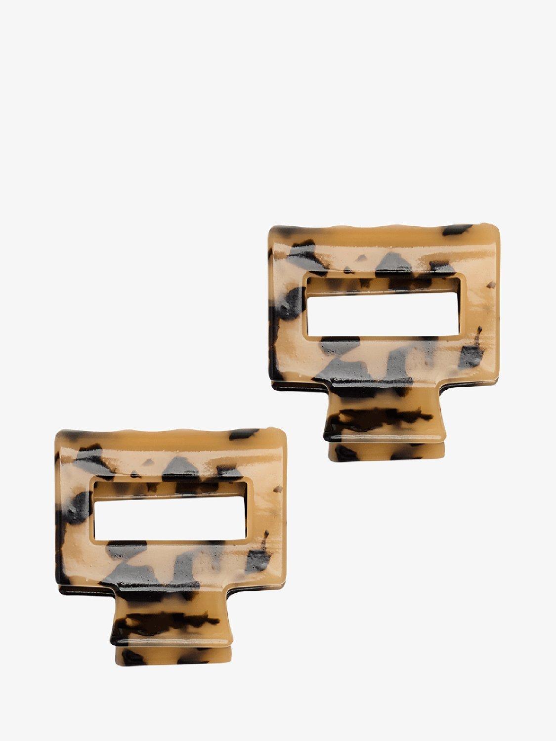 Unmade Copenhagen Herdis Claw Hair Clips, Black/Brown, One Size