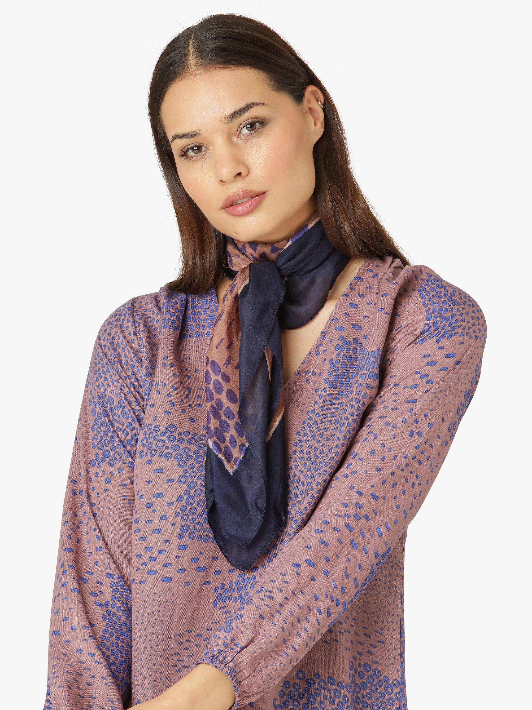 Unmade Copenhagen Loulou Abstract Silk Scarf, Print Rose/Blue, One Size