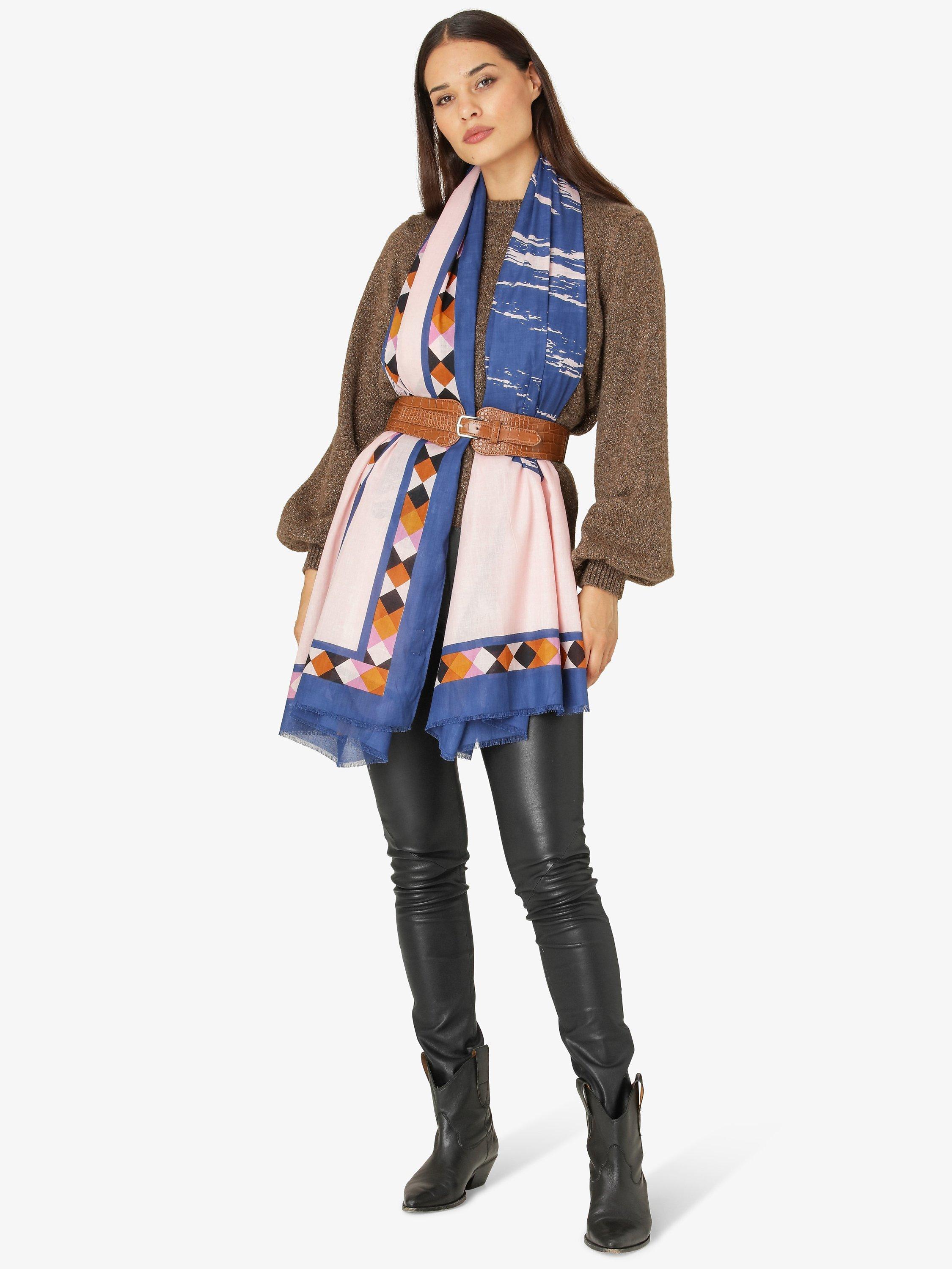Unmade Copenhagen Musen Scarf , Print Rose/Blue, One Size