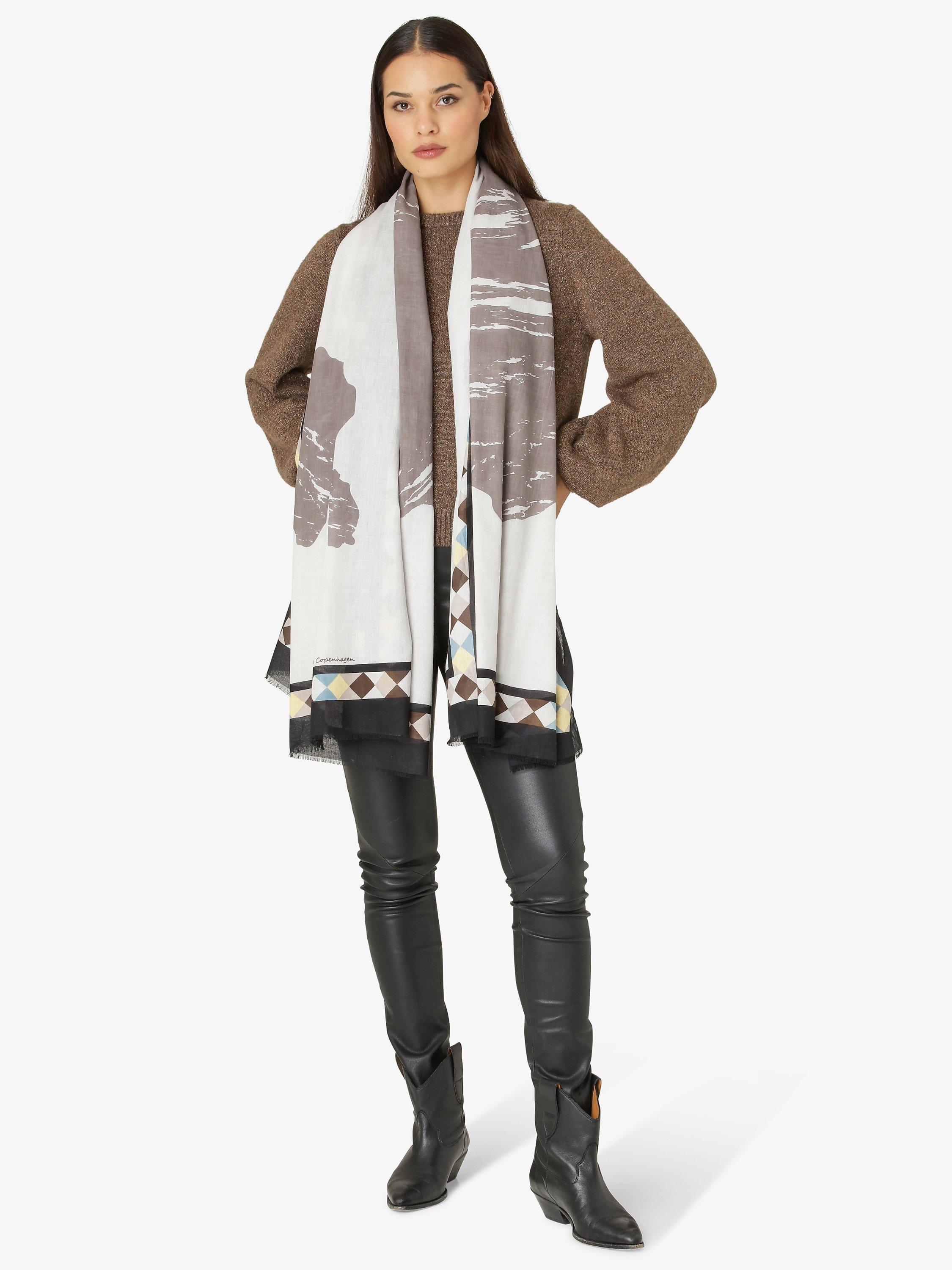 Unmade Copenhagen Musen Scarf , Print Grey, One Size