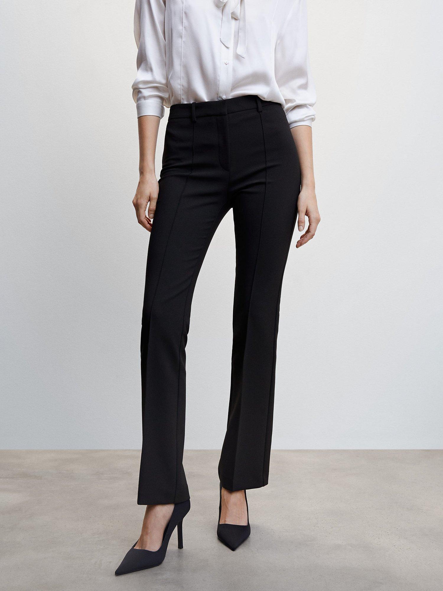 Mango Reyhan Tailored Trousers, Black