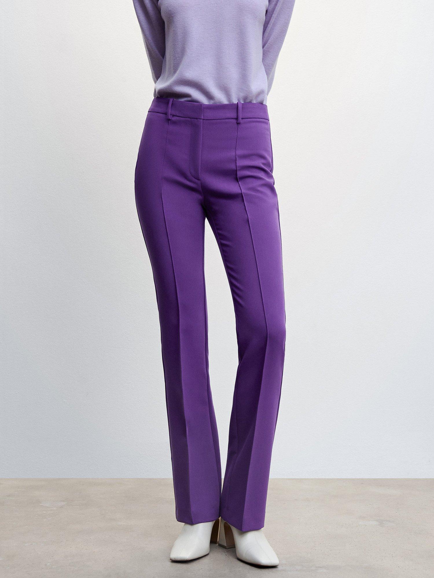 Mango Reyhan Tailored Trousers, Purple