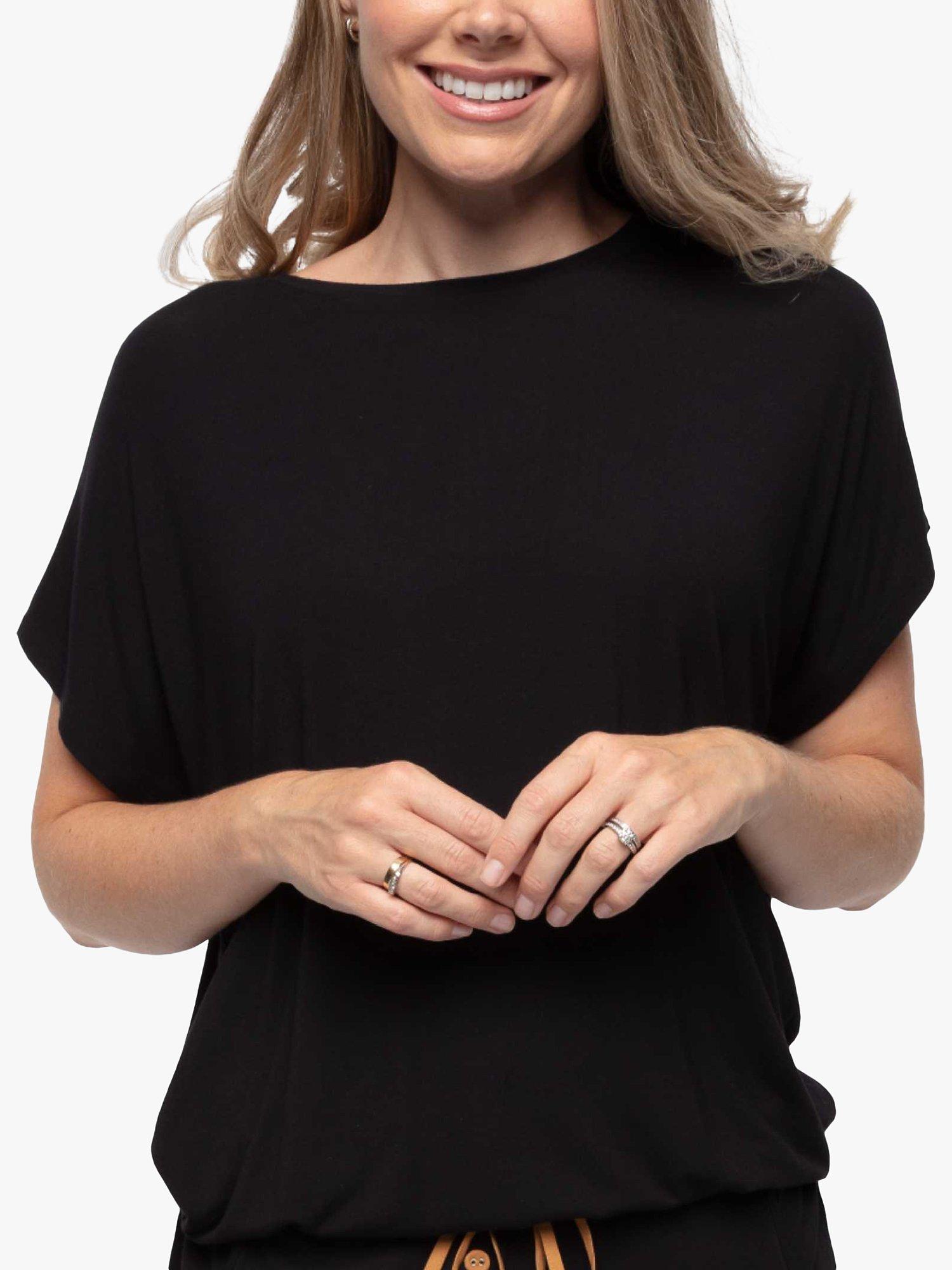 Product image 1 of 4, which shows Cyberjammies Alisha Slouch Cap Sleeve Top, Black, 8