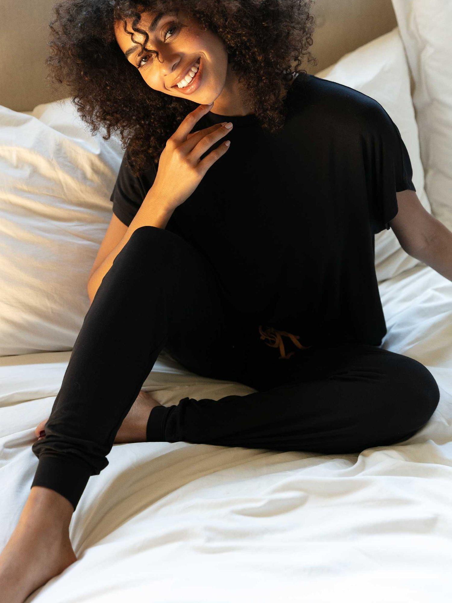 Product image 4 of 4, which shows Cyberjammies Alisha Slouch Cap Sleeve Top, Black, 8