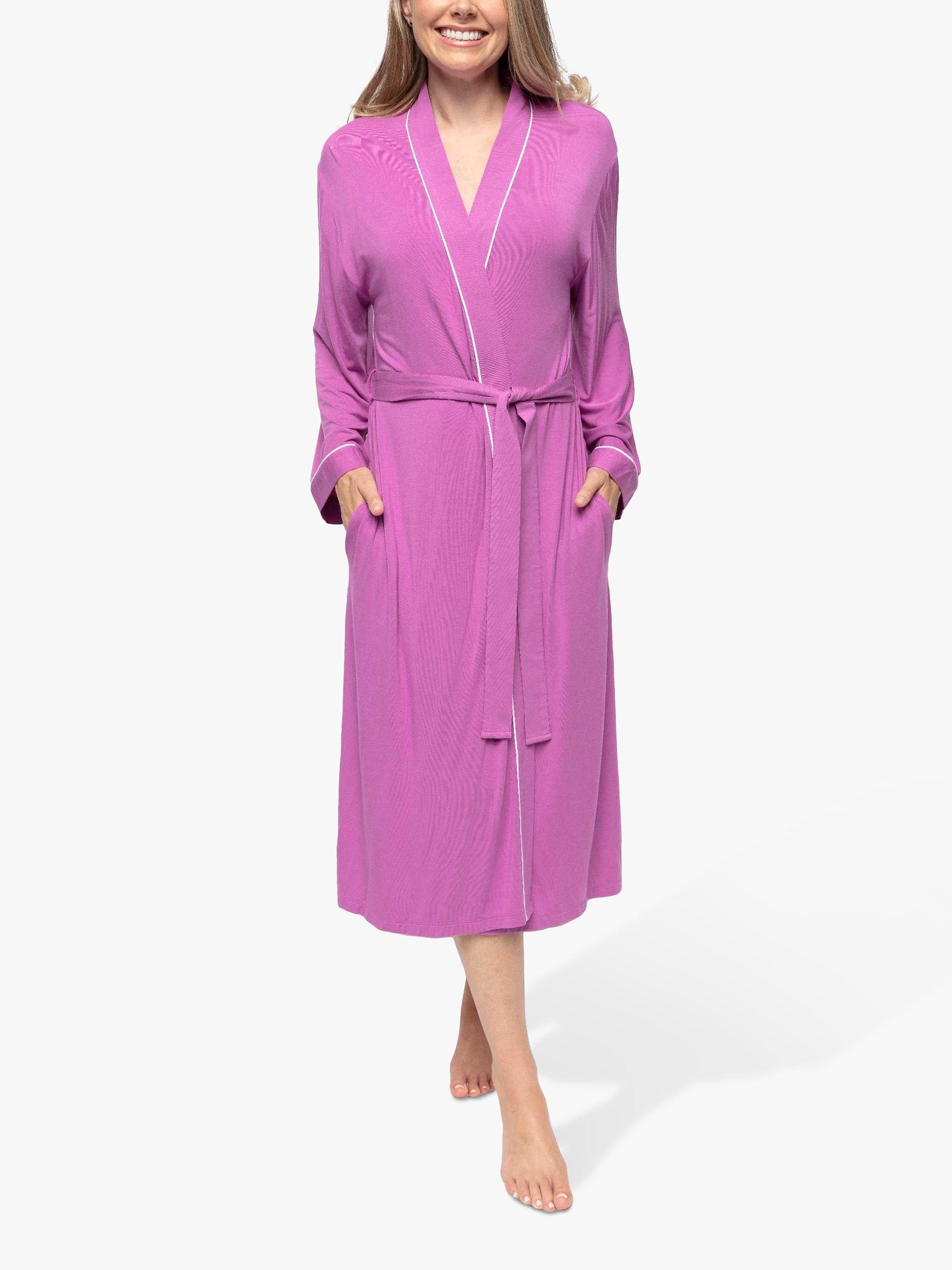 Product image 1 of 4, which shows Cyberjammies Viola Knit Dressing Gown, Pink, 10